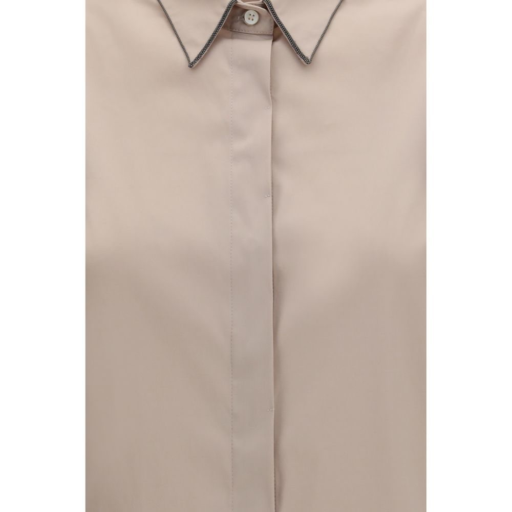 Brunello Cucinelli Beige Cotton Shirt