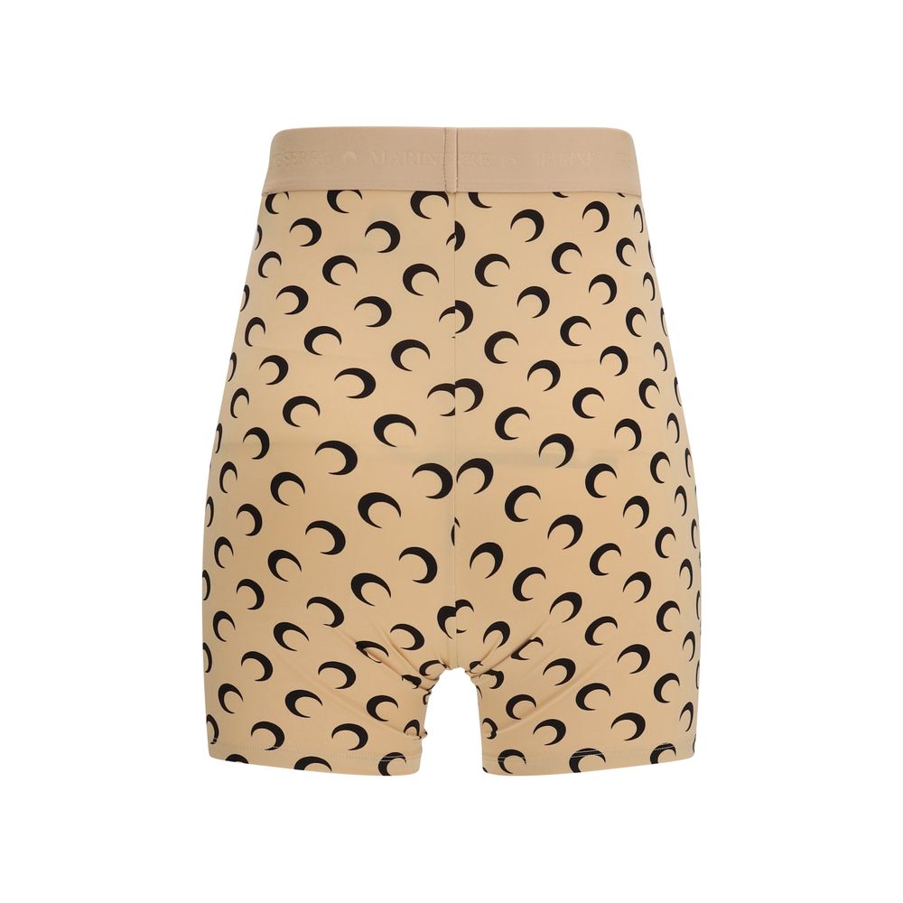 Marine Serre Beige Polyamide Bermuda Shorts