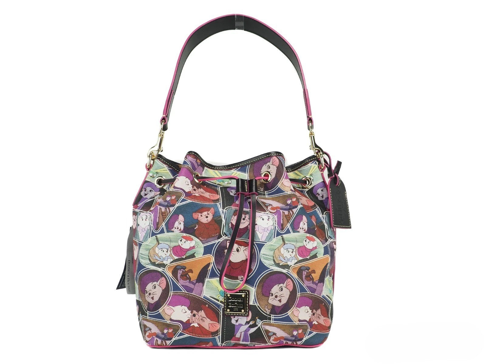 Dooney & Bourke Disney Rescuers Drawstring Bucket Shoulder Bag