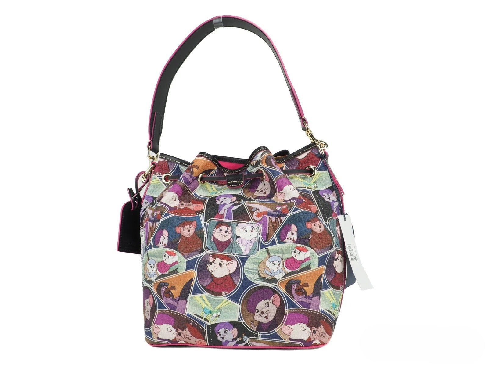 Dooney & Bourke Disney Rescuers Drawstring Bucket Shoulder Bag