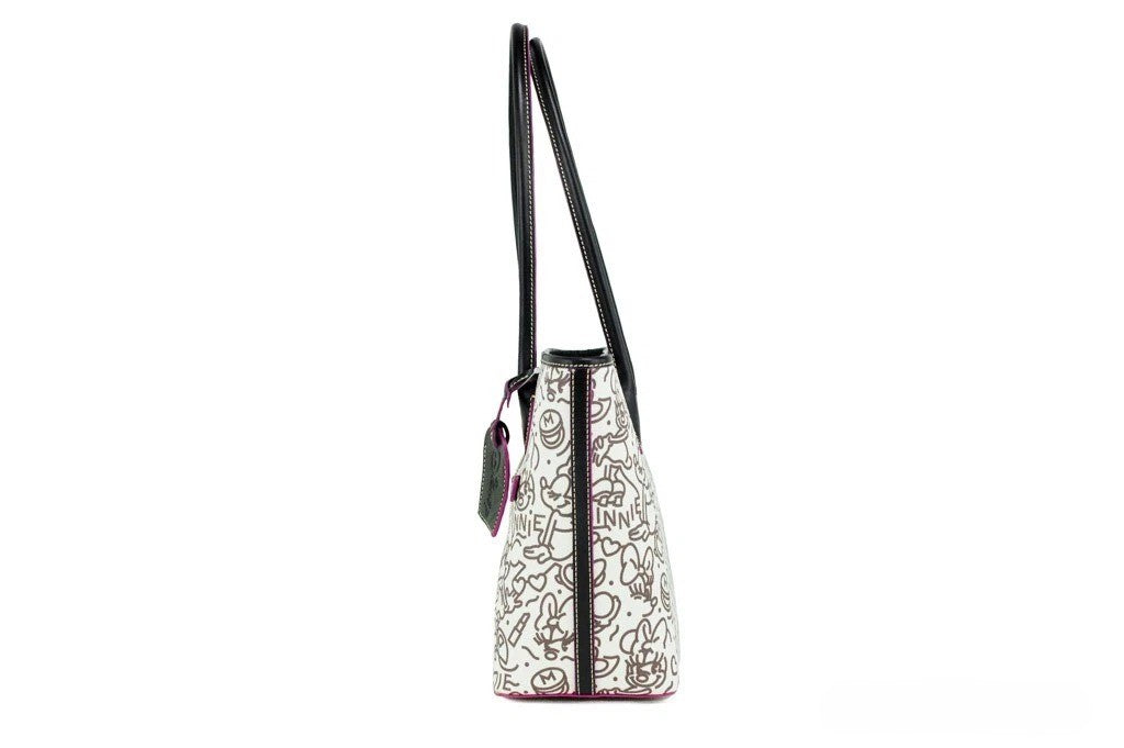 Dooney & Bourke Disney Medium Minnie Mouse Line Art Coated Cotton Tote Handbag