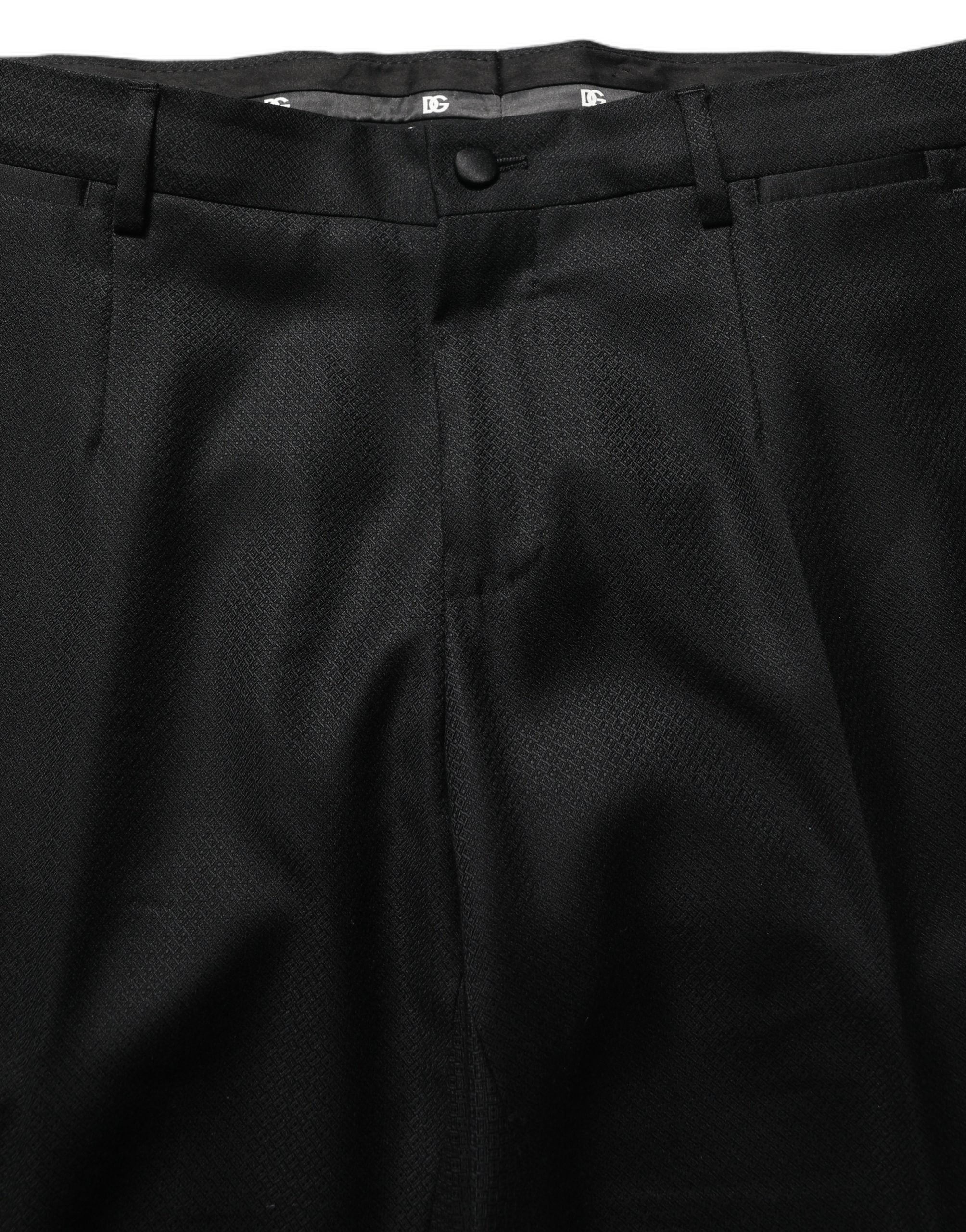Dolce & Gabbana Black Wool Slim Fit Formal 2 Piece Men Suit