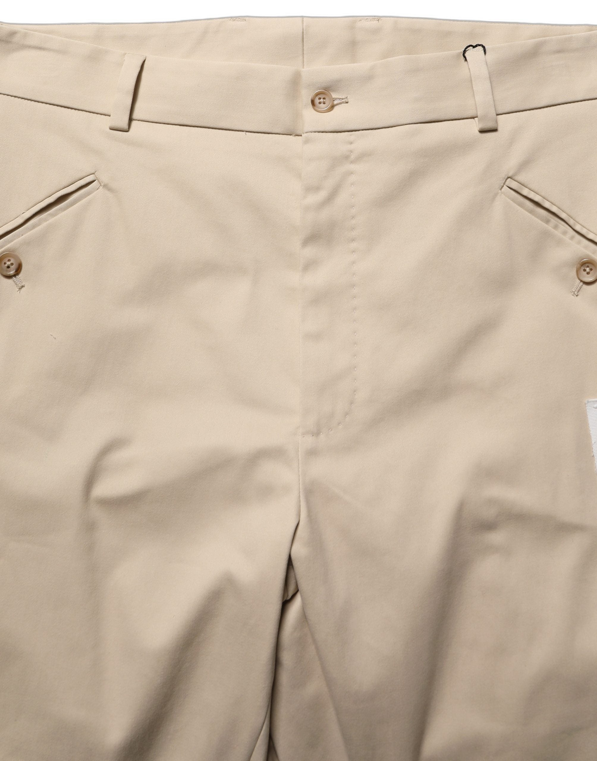 Dolce & Gabbana Beige Re-Editon Mid Waist Tapered Men Pants