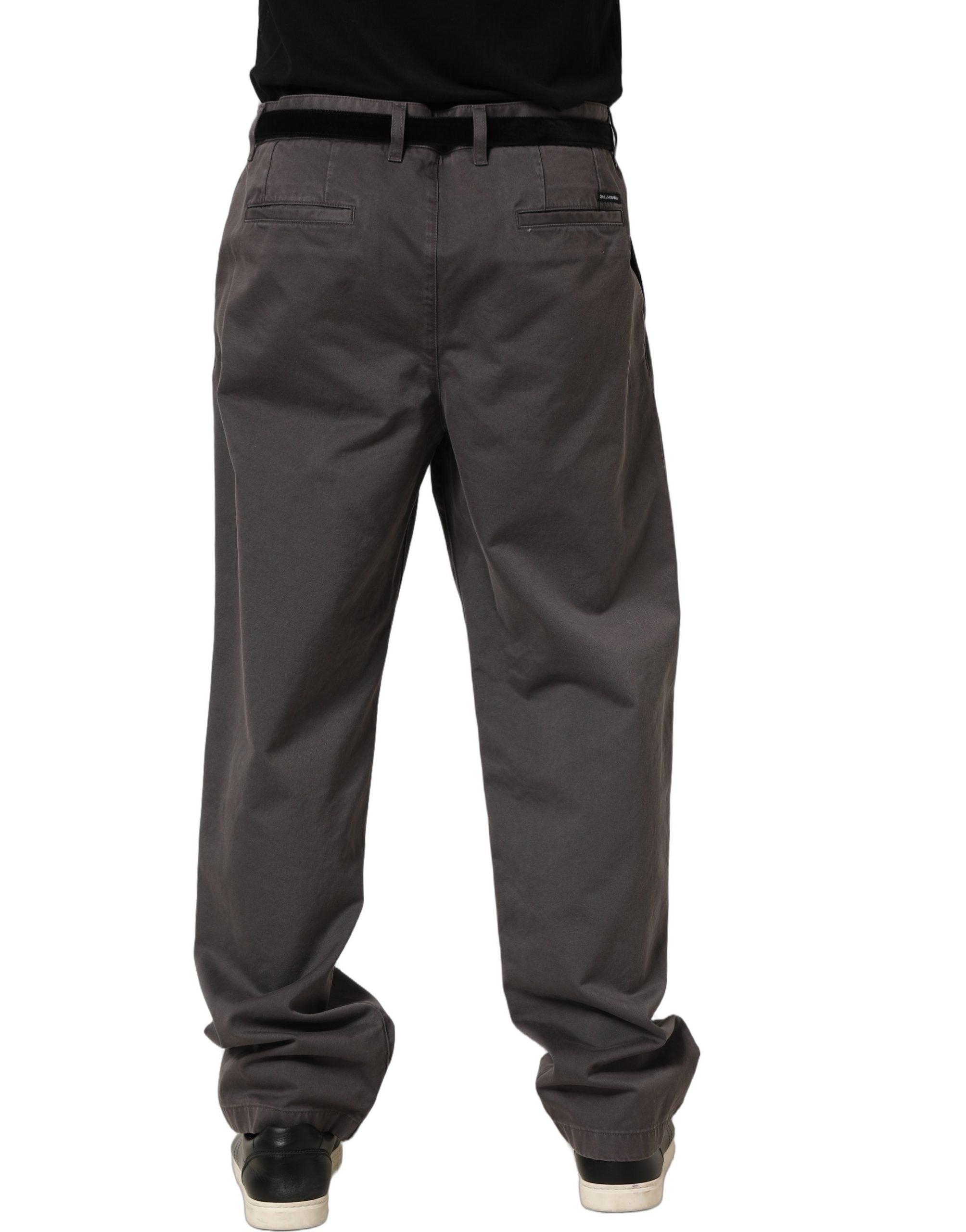 Dolce & Gabbana Dark Gray MidWaist Straight Men Trouser Pants