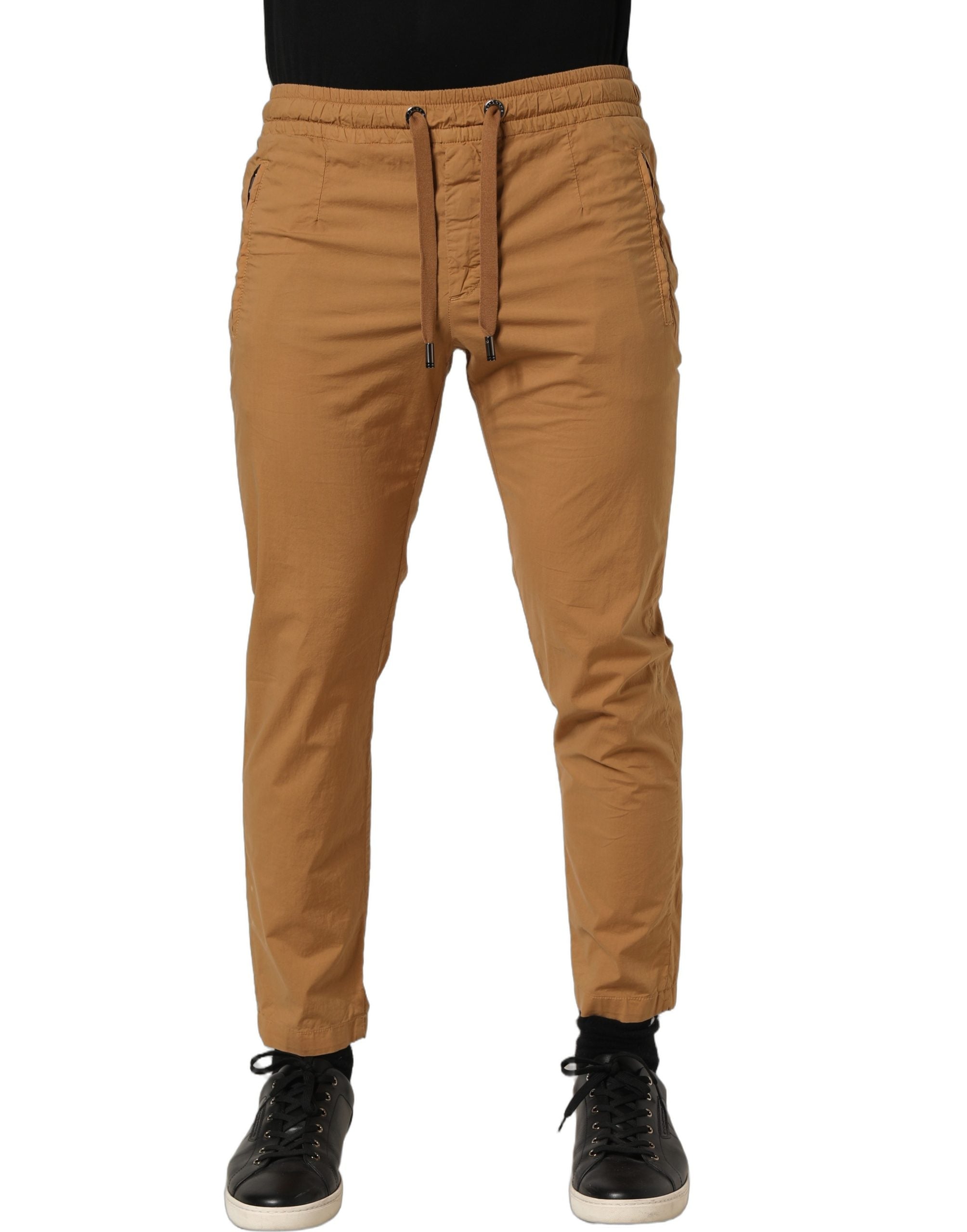 Dolce & Gabbana Brown MidWaist Skinny Jogger Sweatpants Pants
