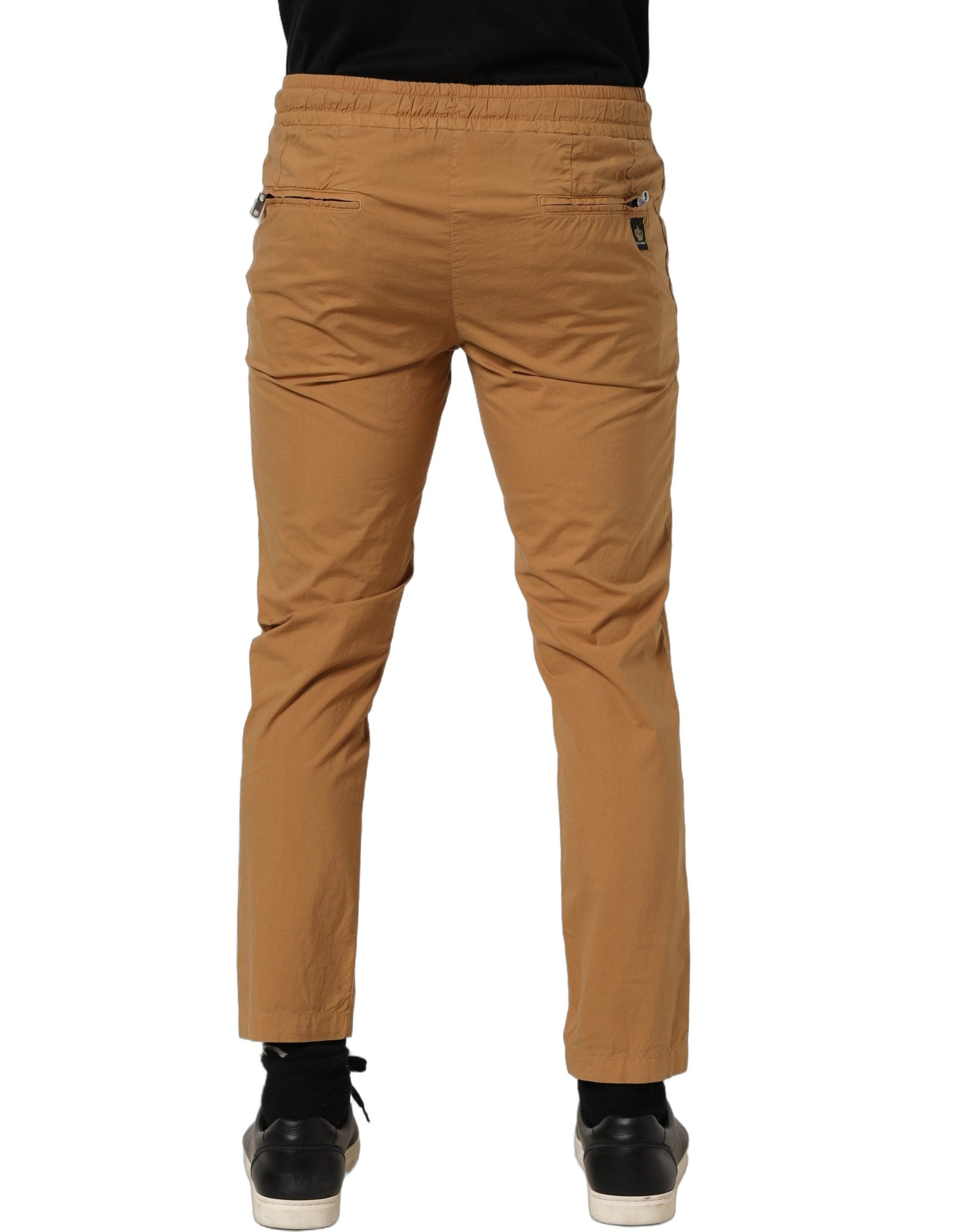 Dolce & Gabbana Brown MidWaist Skinny Jogger Sweatpants Pants