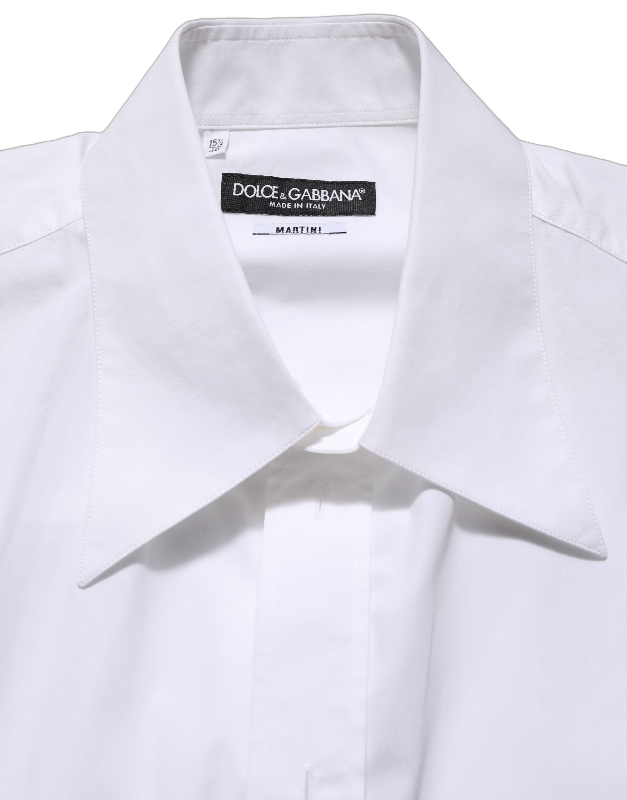 Dolce & Gabbana White Cotton Sleeveless Formal Dress Shirt