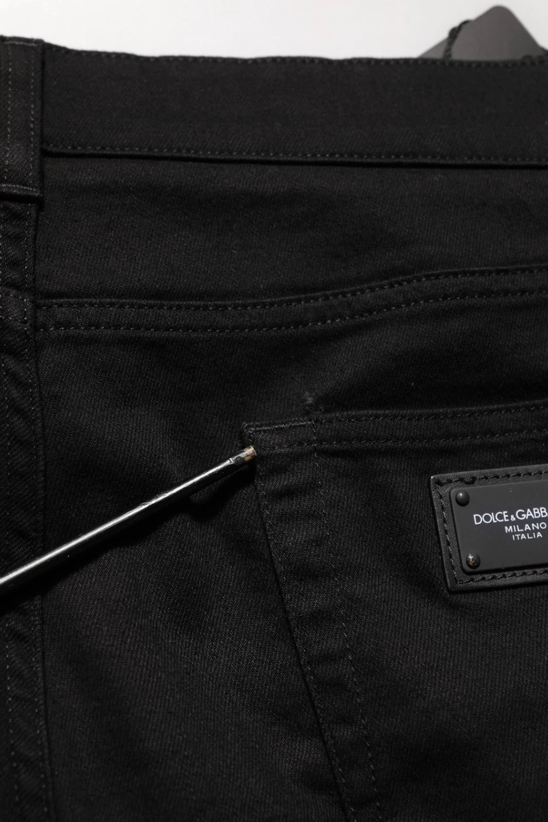 Dolce & Gabbana Black Cotton Stretch Skinny Men Denim Jeans