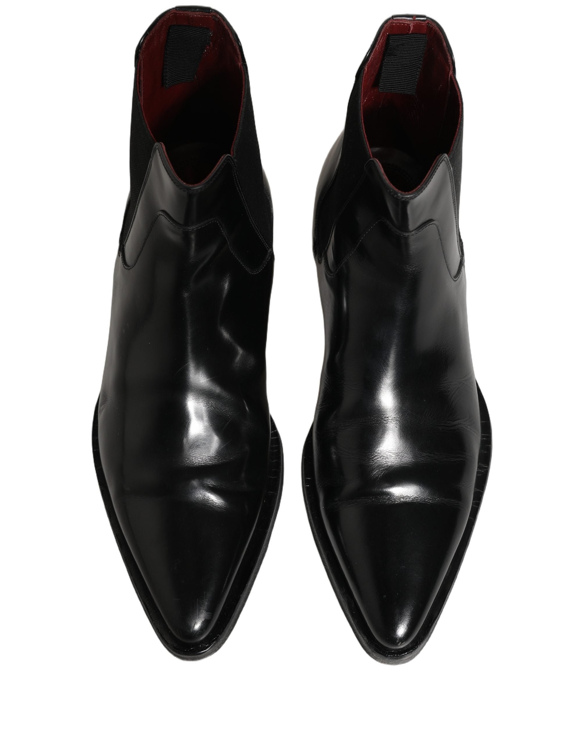 Dolce & Gabbana Black Chelsea Slip On Men Ankle Boots Shoes