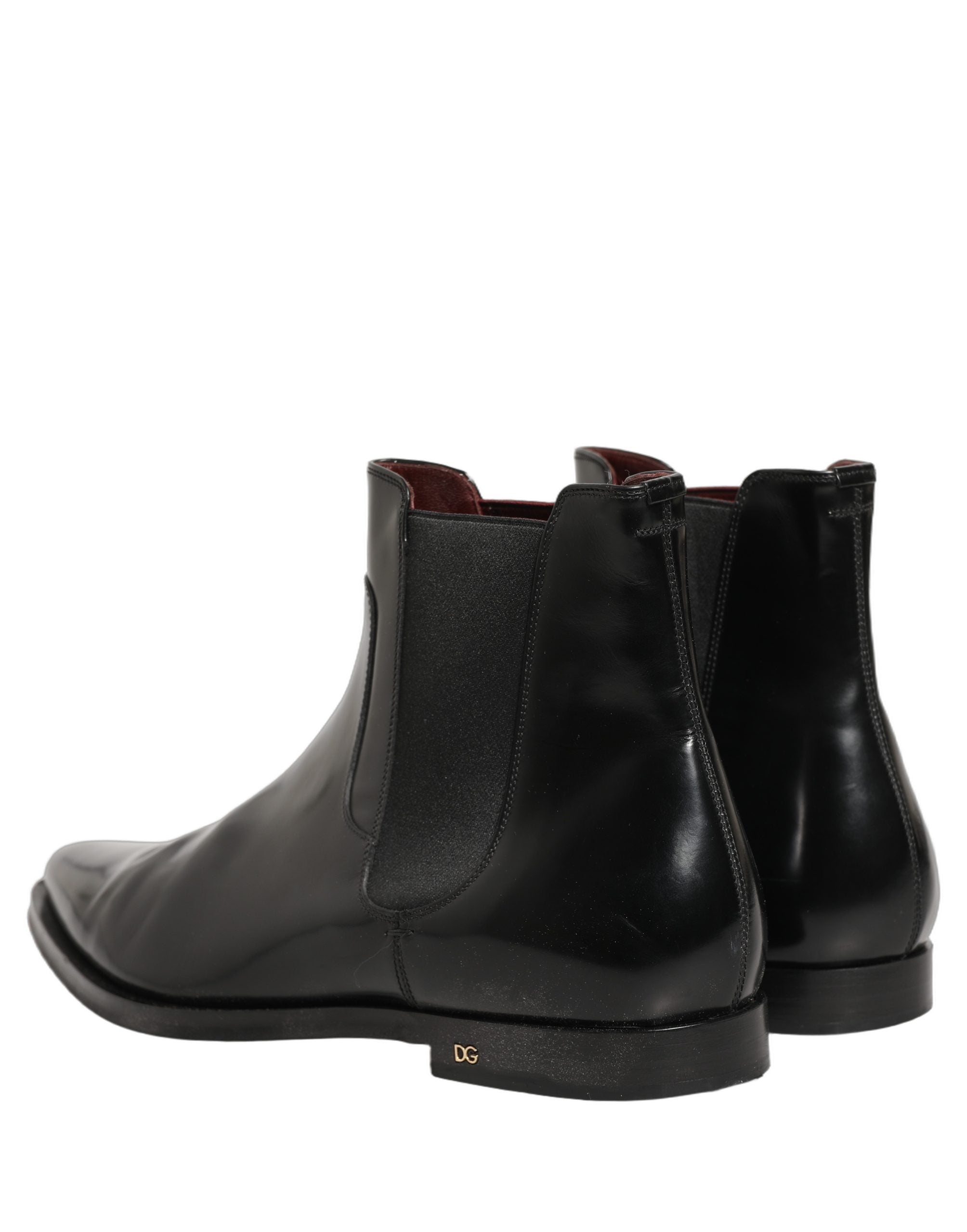 Dolce & Gabbana Black Chelsea Slip On Men Ankle Boots Shoes