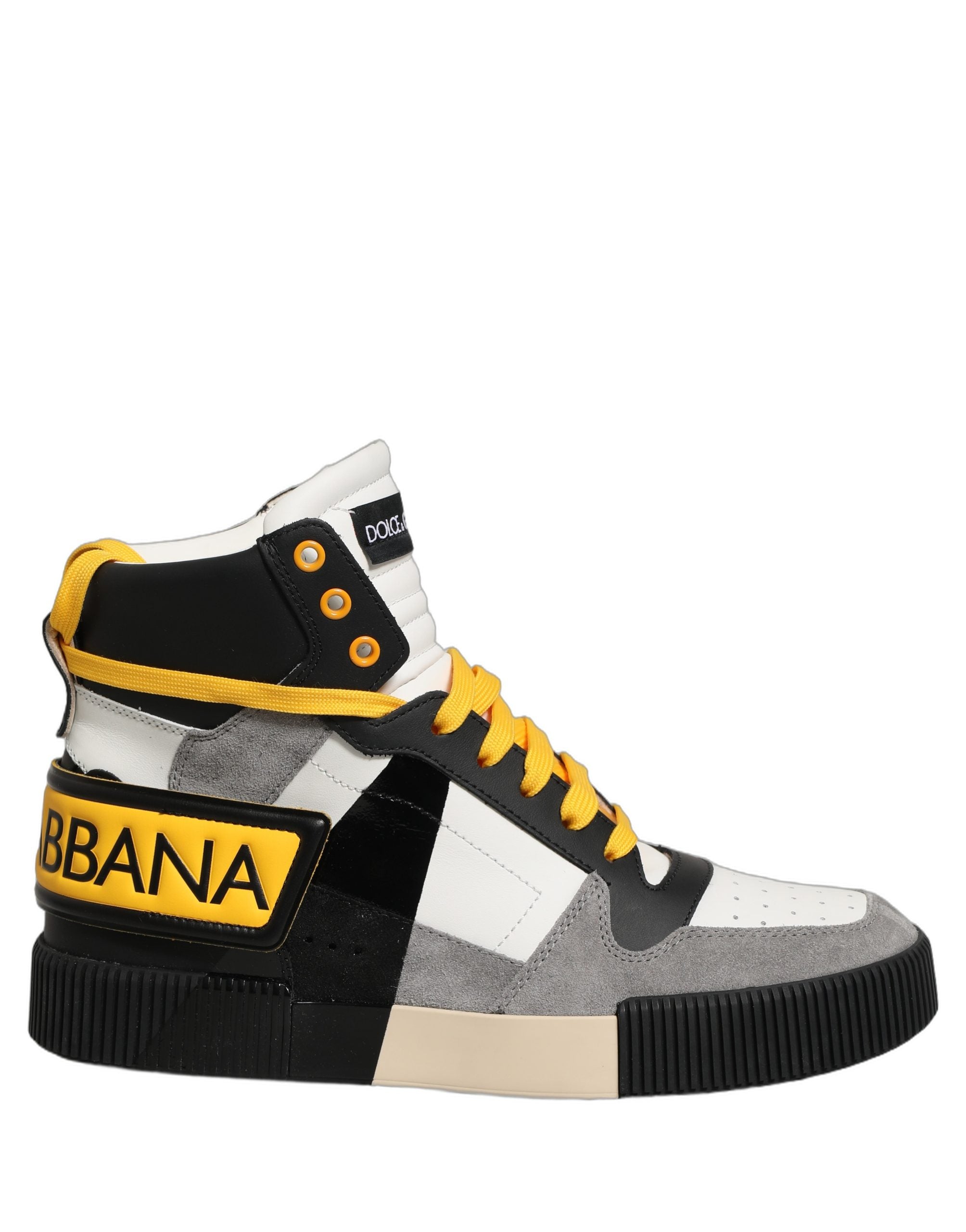 Dolce & Gabbana Multicolor Leather High Top Sneakers Shoes
