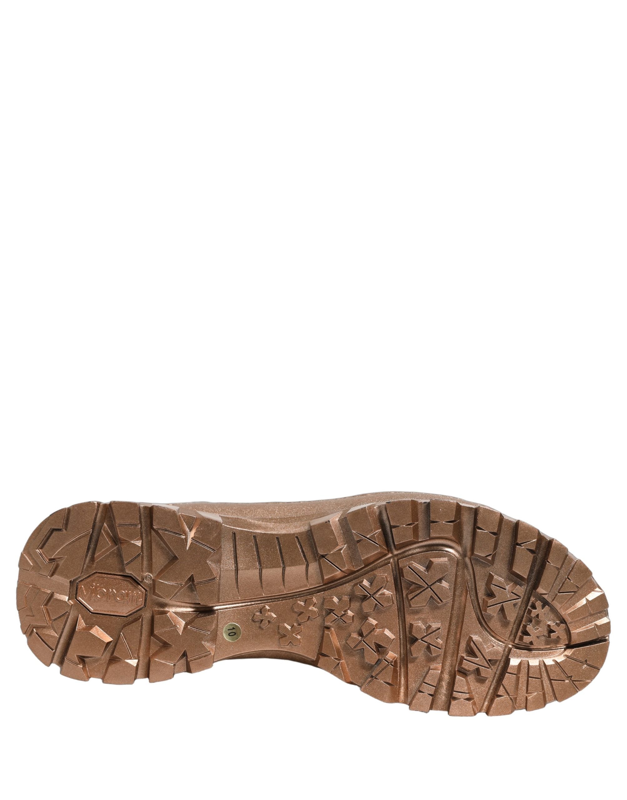 Dolce & Gabbana Rose Gold PVC Pull On Rain Boots Men Shoes