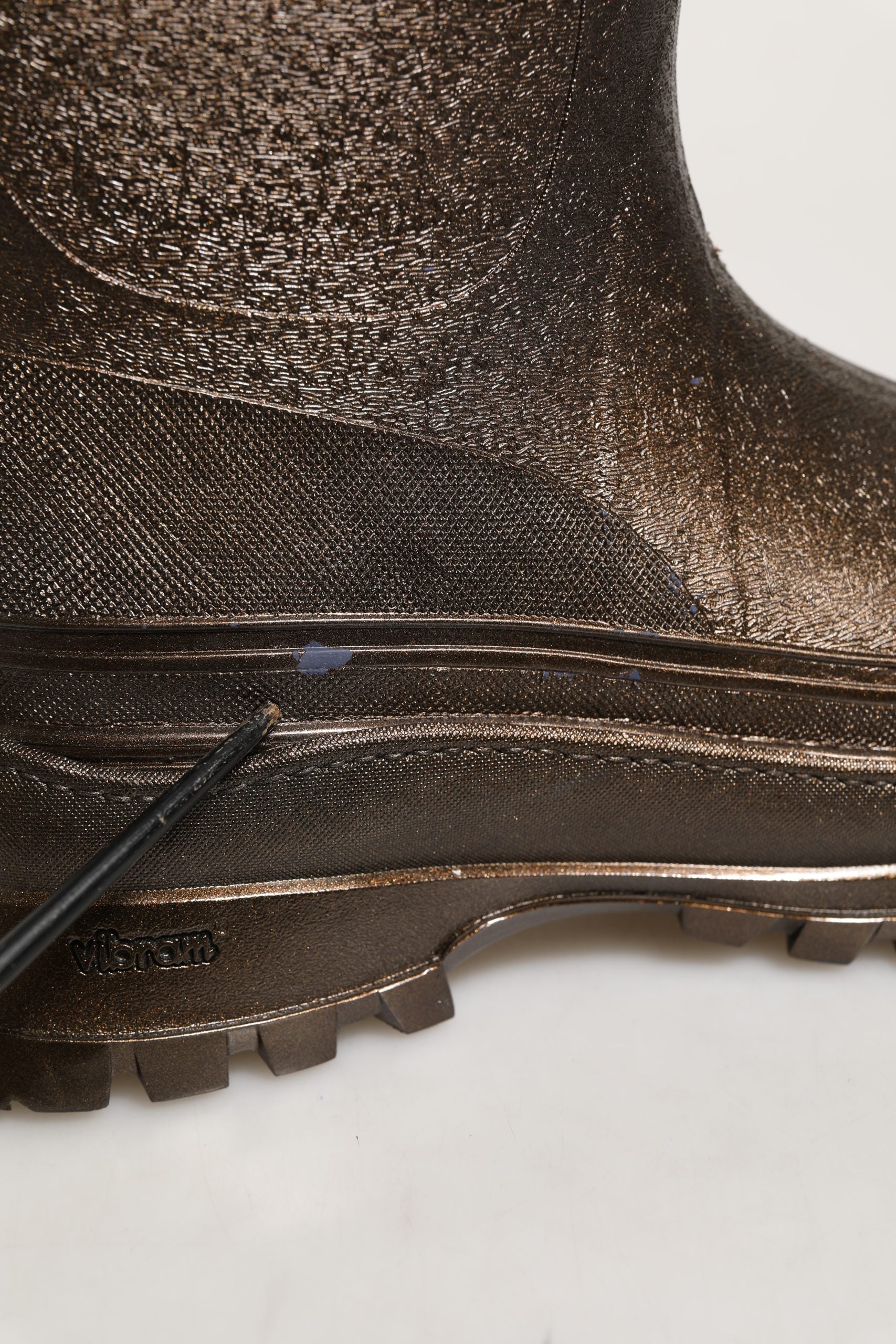 Dolce & Gabbana Bronze PVC Pull On Rain Boots Men Shoes