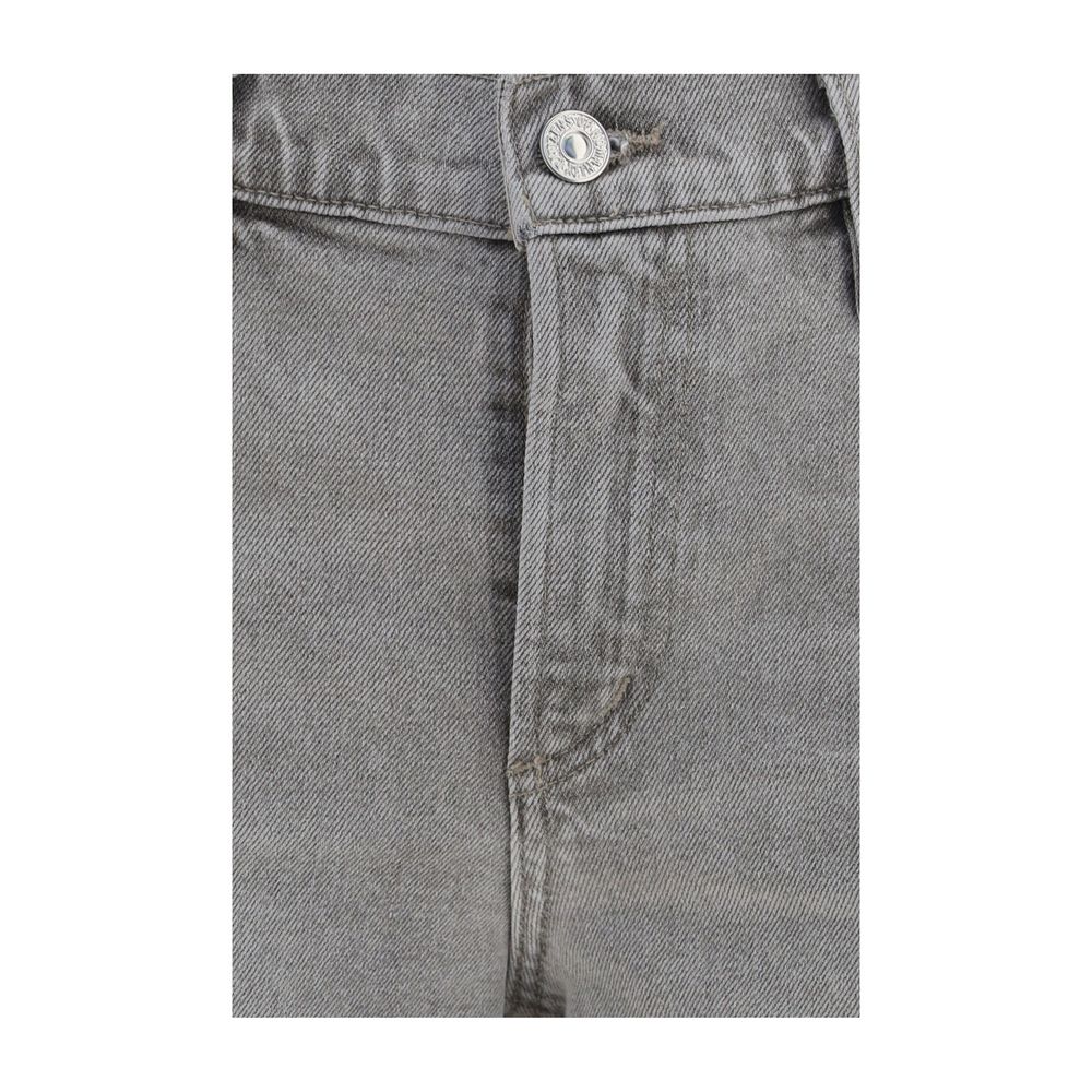Citizens of Humanity Gray Cotton Straight-Leg Jeans