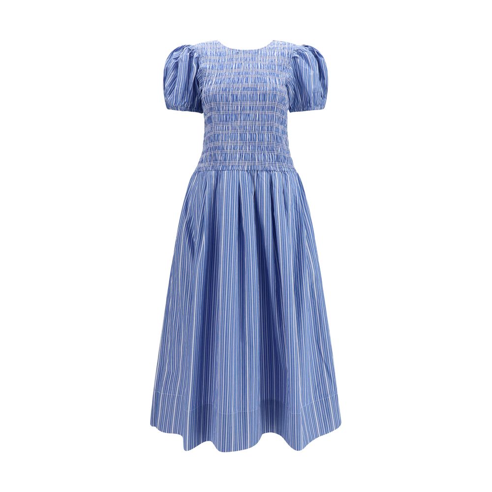 Ganni Blue Cotton Casual Dress