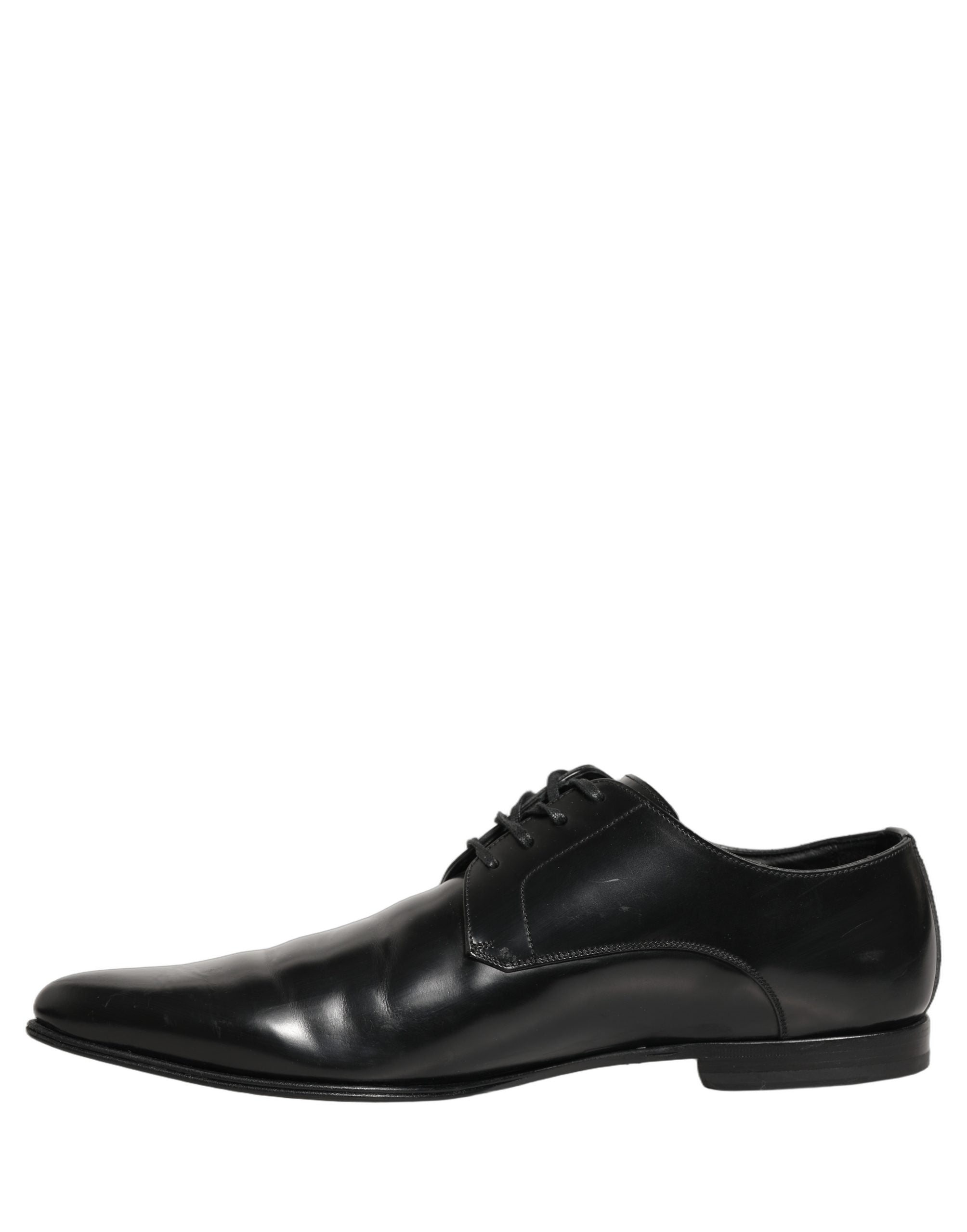 Dolce & Gabbana Black Leather Derby Dress Men Formal Shoes