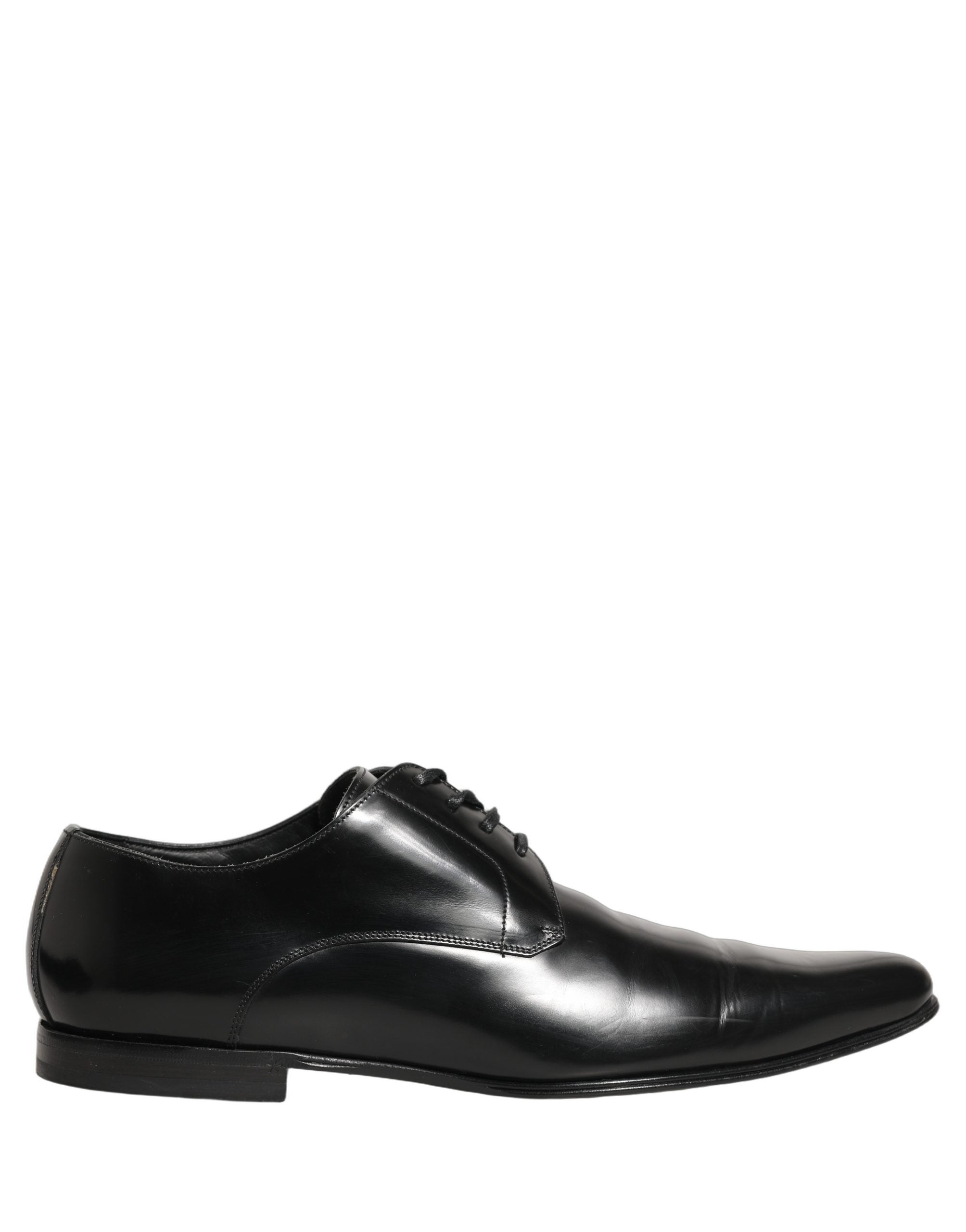 Dolce & Gabbana Black Leather Derby Dress Men Formal Shoes