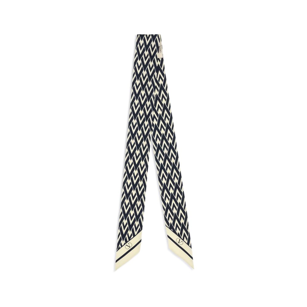 Valentino Garavani Blue Silk Scarf
