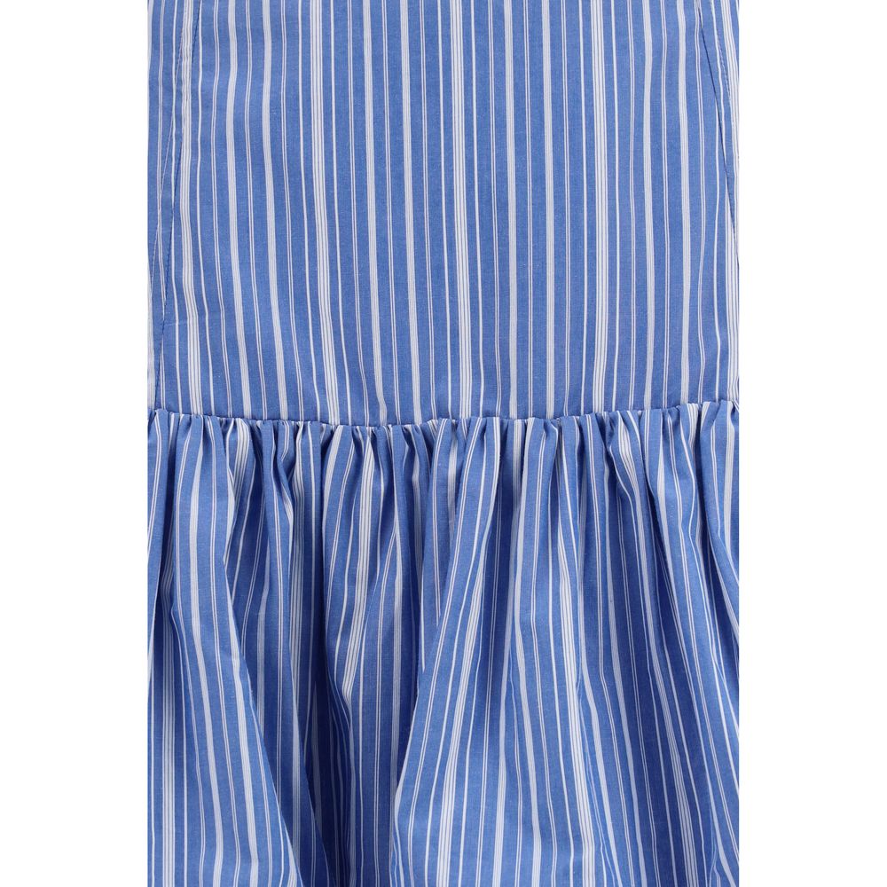 Ganni Blue Cotton Mini Skirt