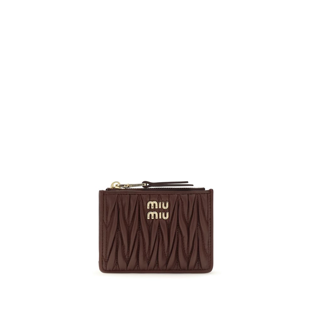 Miu Miu Bordeaux Lamb Ovis Aries Aries Wallet