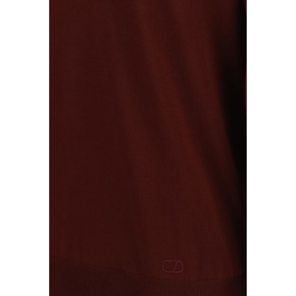 Valentino Garavani Bordeaux Wool Oves Aries Polo Shirt