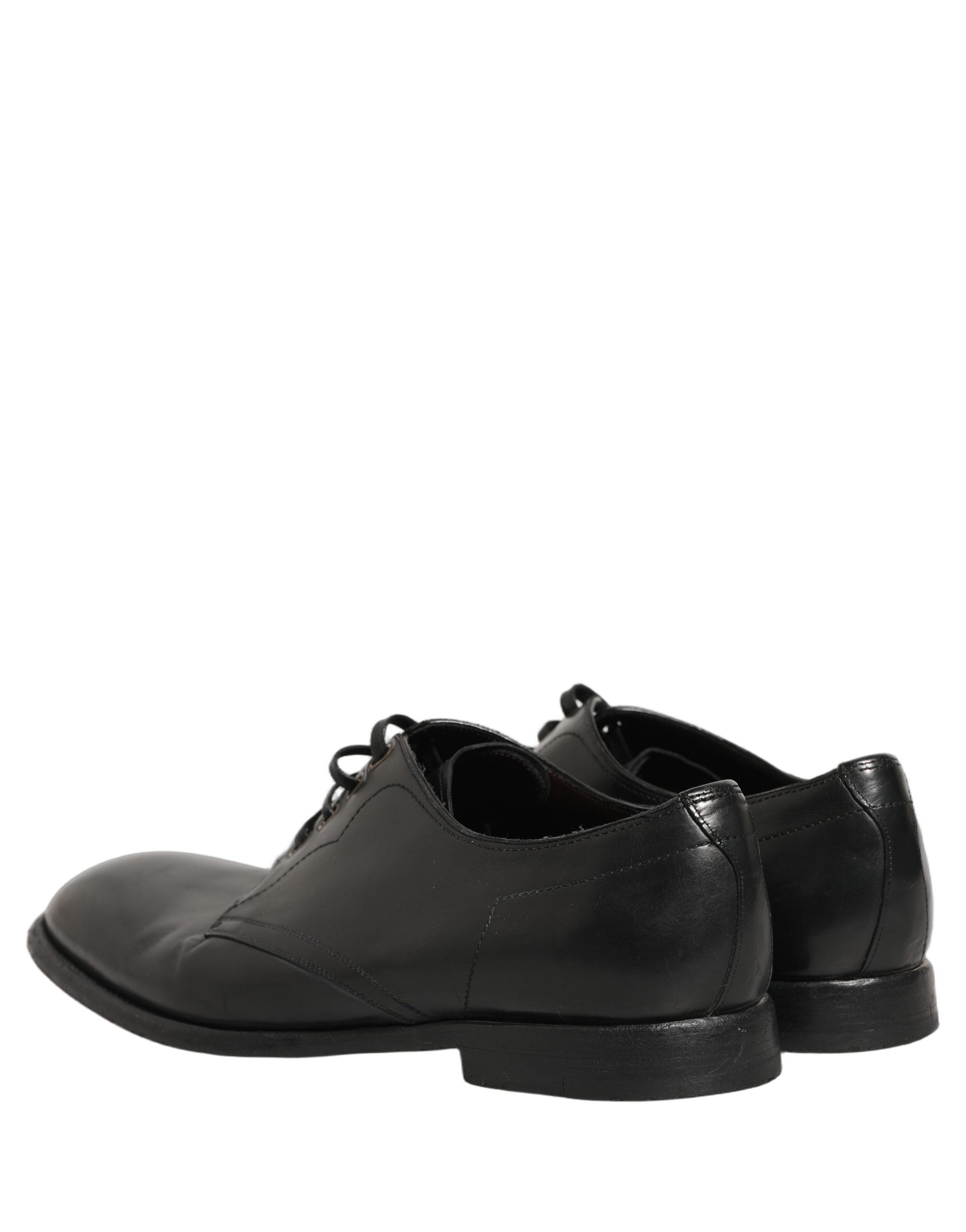 Dolce & Gabbana Black Leather Derby Dress Men Formal Shoes