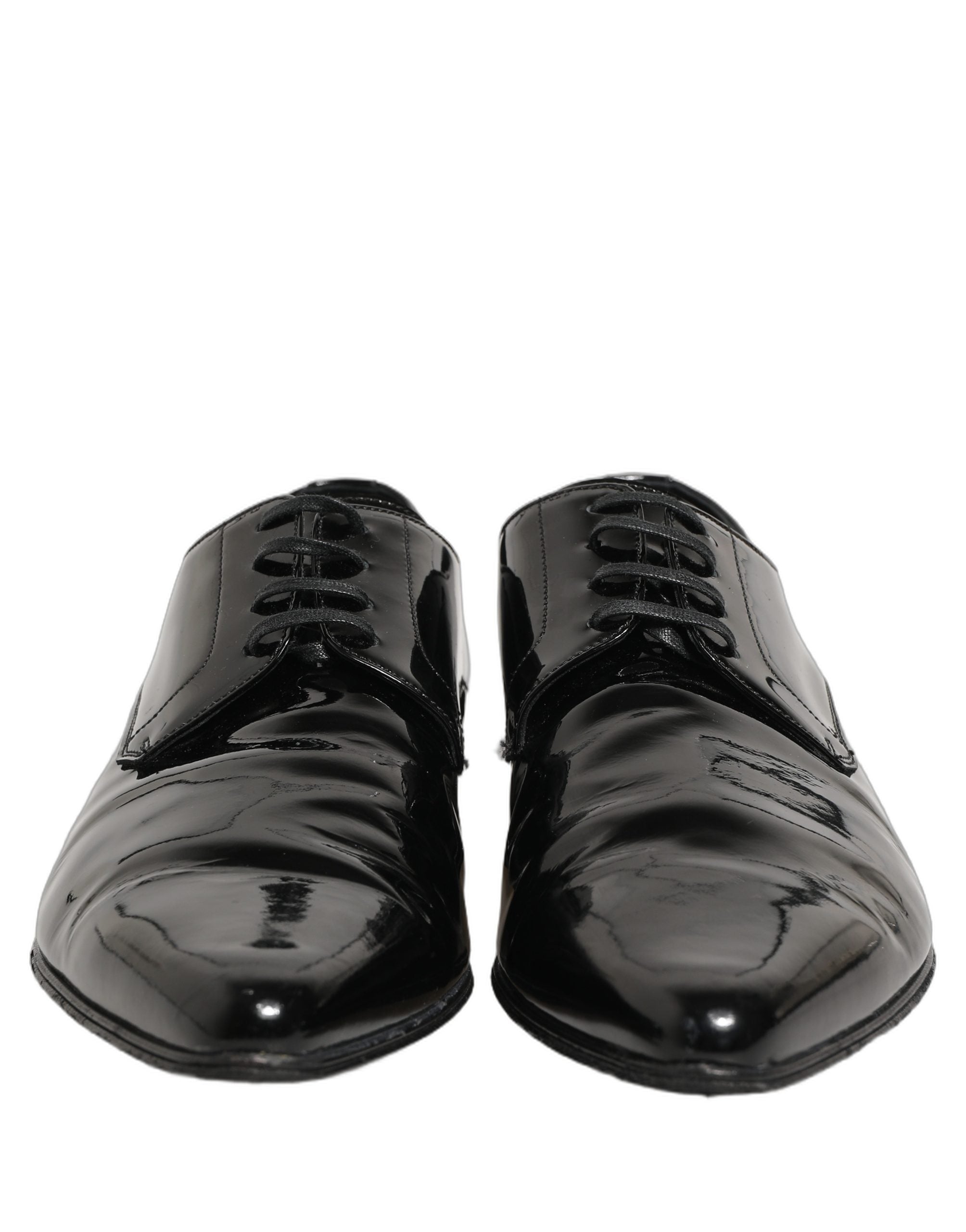 Dolce & Gabbana Black Leather Derby Dress Men Formal Shoes