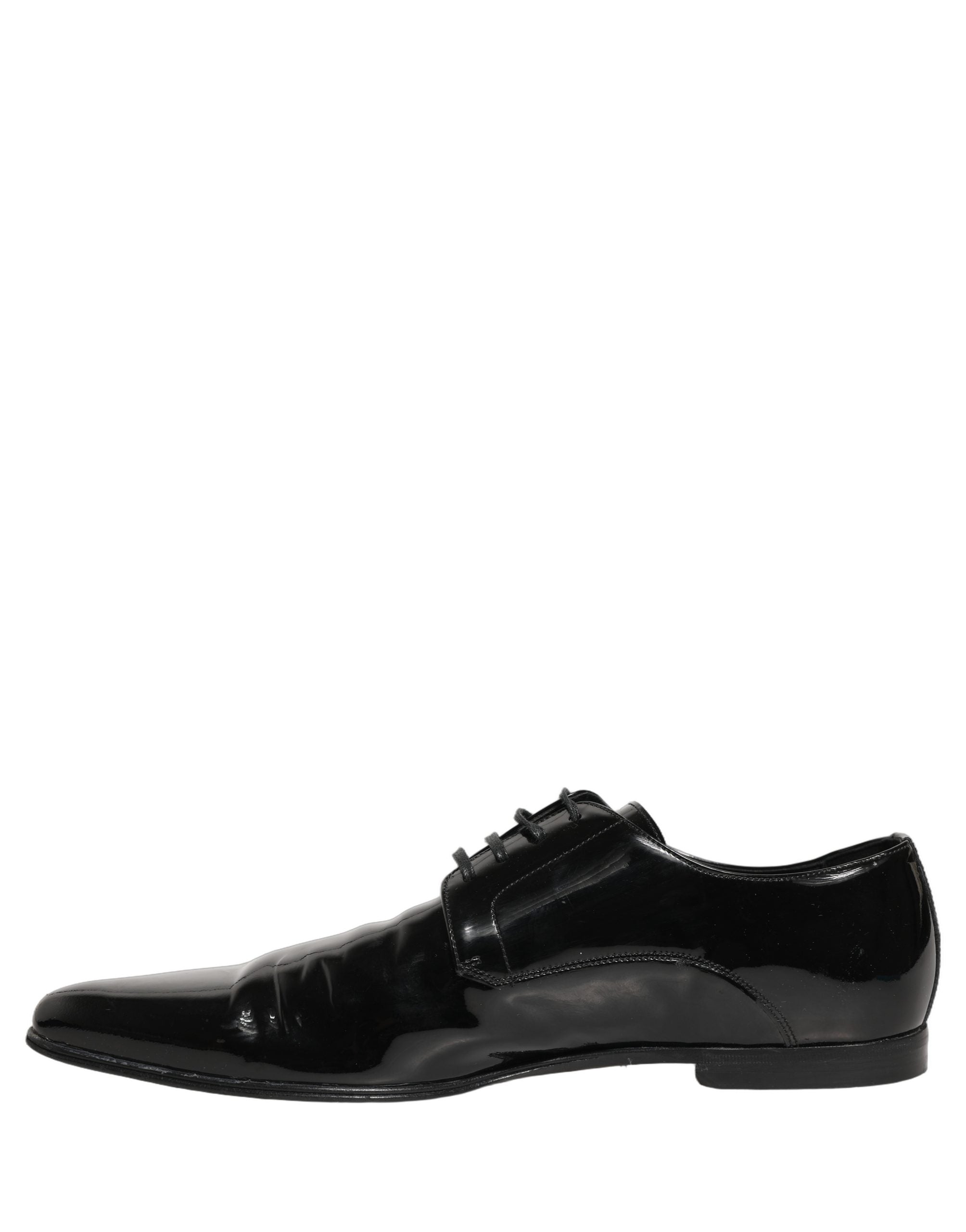 Dolce & Gabbana Black Leather Derby Dress Men Formal Shoes