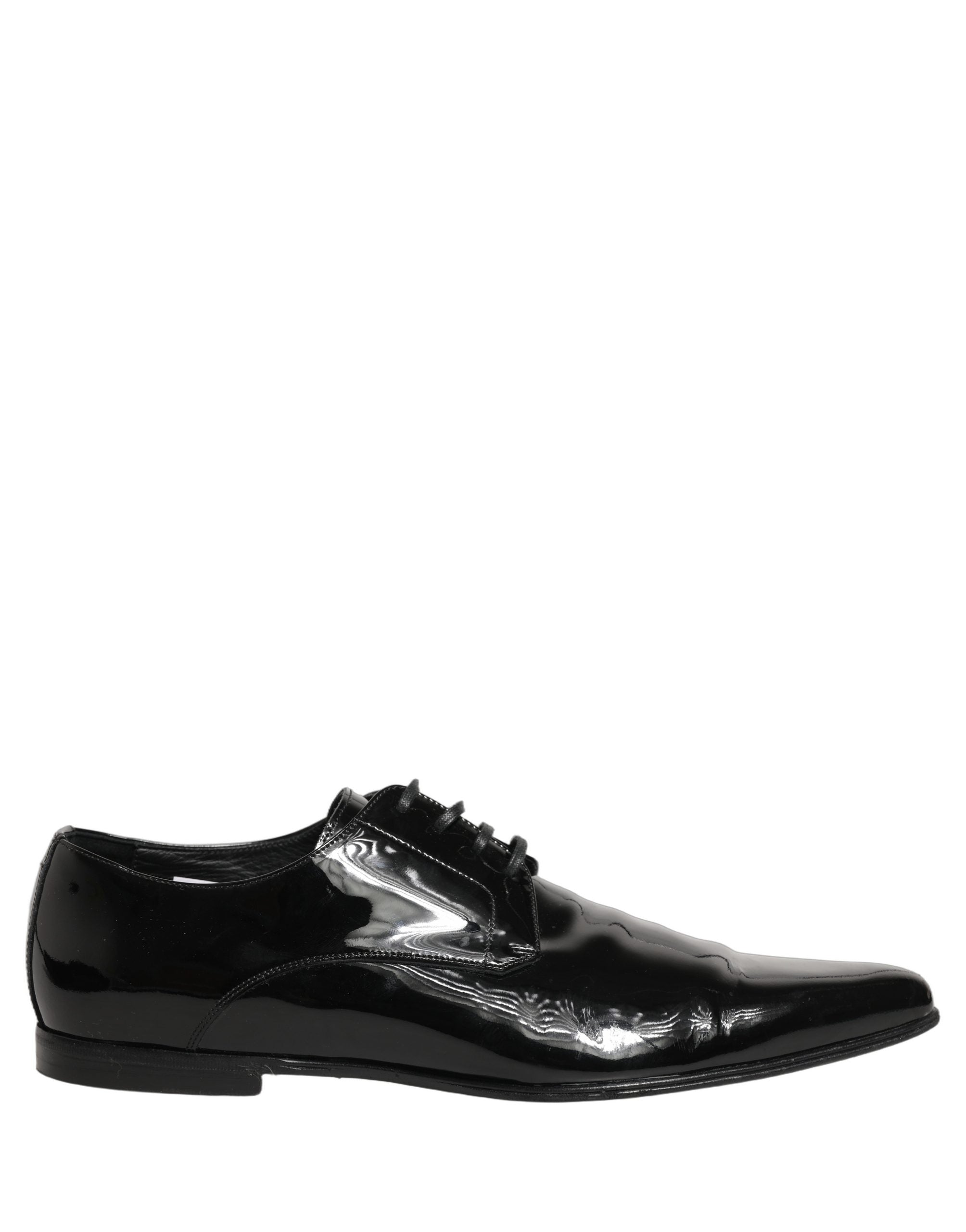 Dolce & Gabbana Black Leather Derby Dress Men Formal Shoes