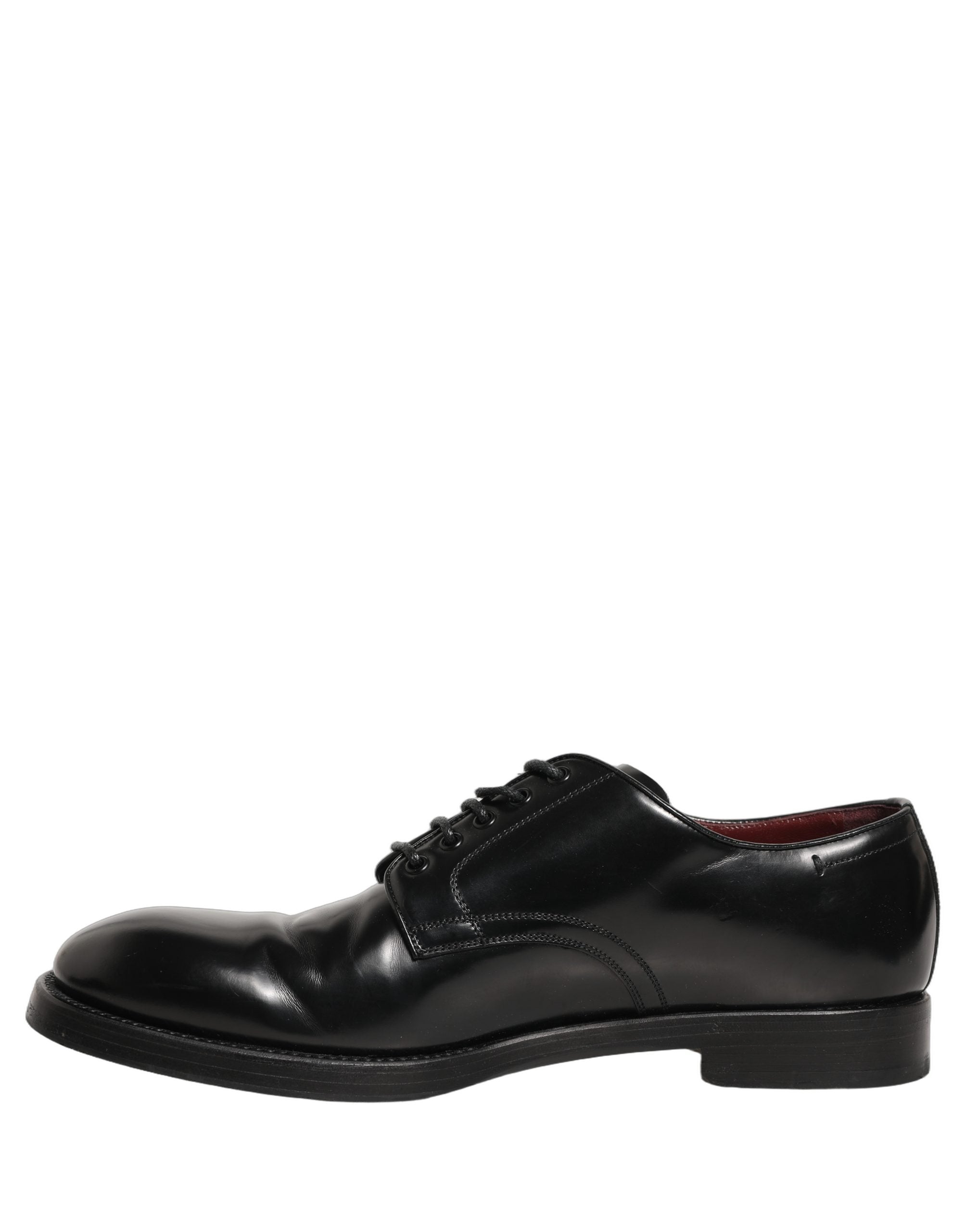 Dolce & Gabbana Black Leather Derby Dress Men Formal Shoes