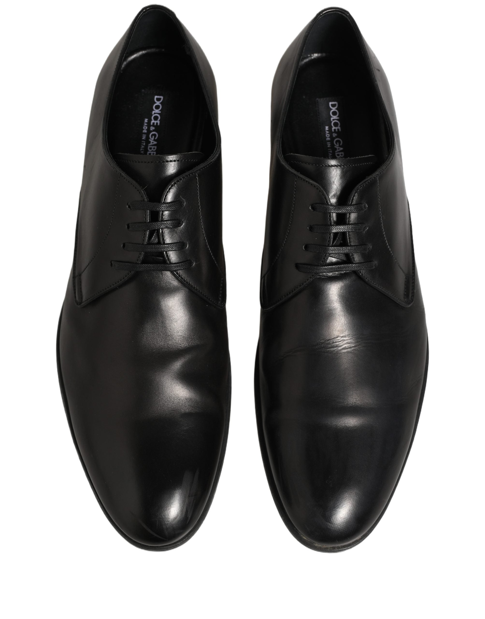 Dolce & Gabbana Dress Black Leather Lace Up Derby Shoes