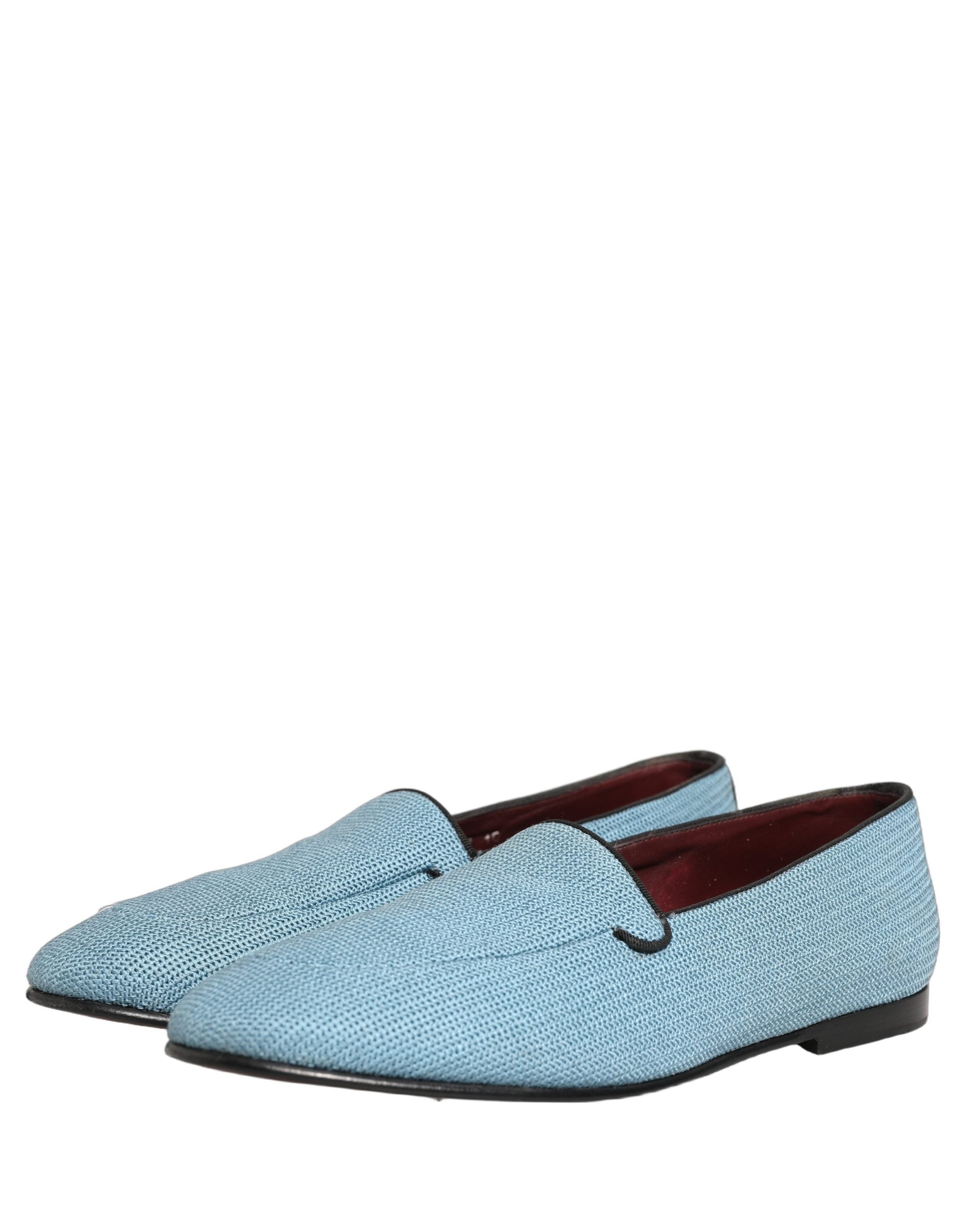 Dolce & Gabbana Blue Woven Men Slip On Dress Loafers Shoes