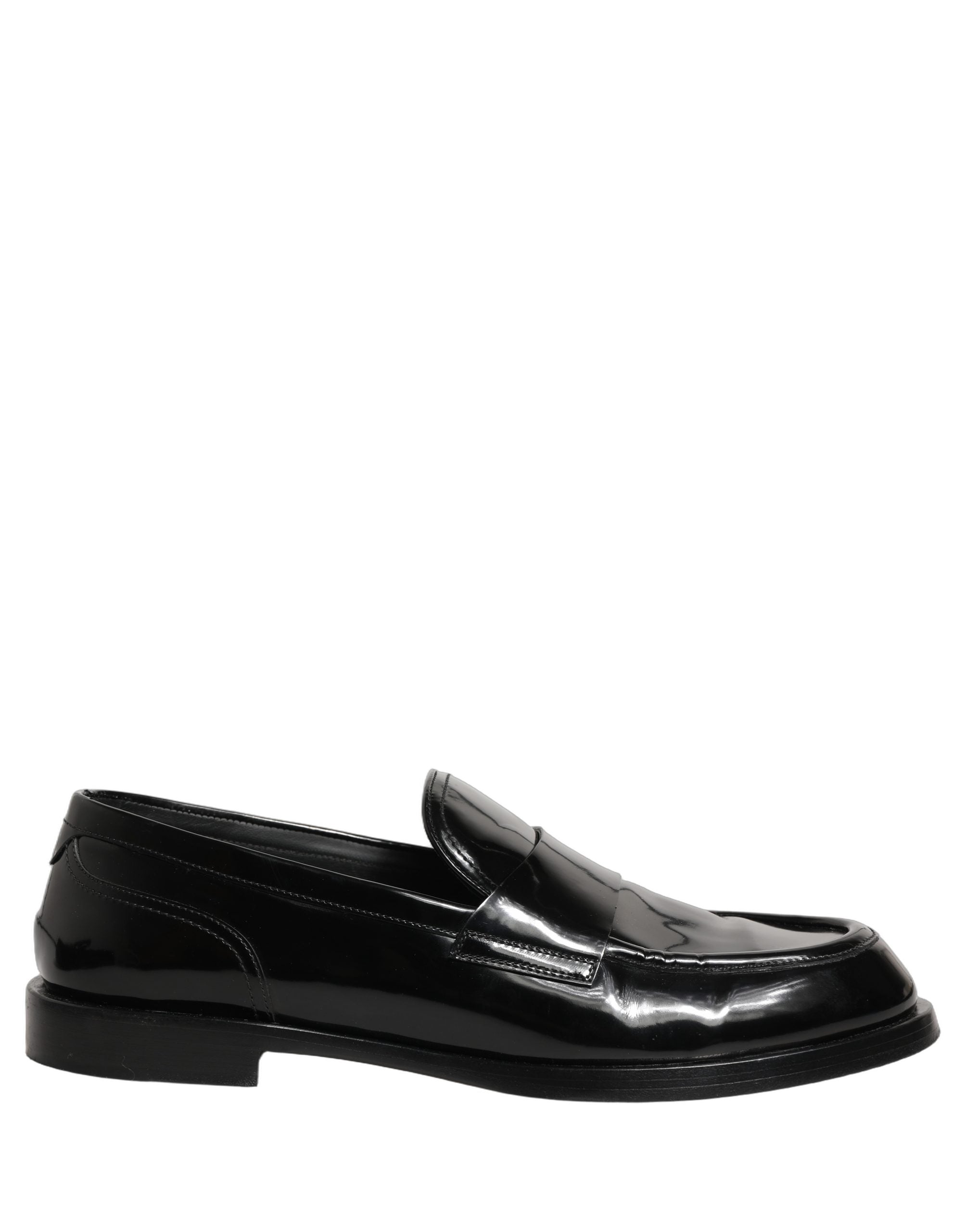Dolce & Gabbana Black Leather Formal Men Dress Loafers Shoes