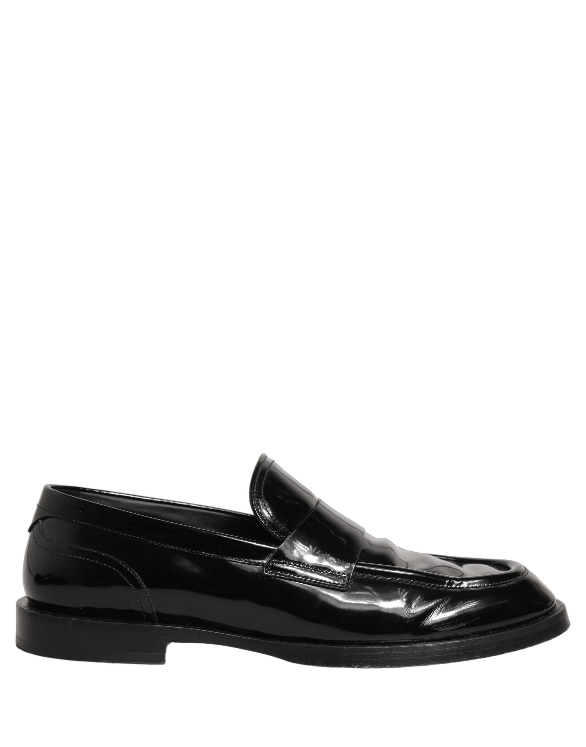 Dolce & Gabbana Black Leather Formal Men Dress Loafers Shoes