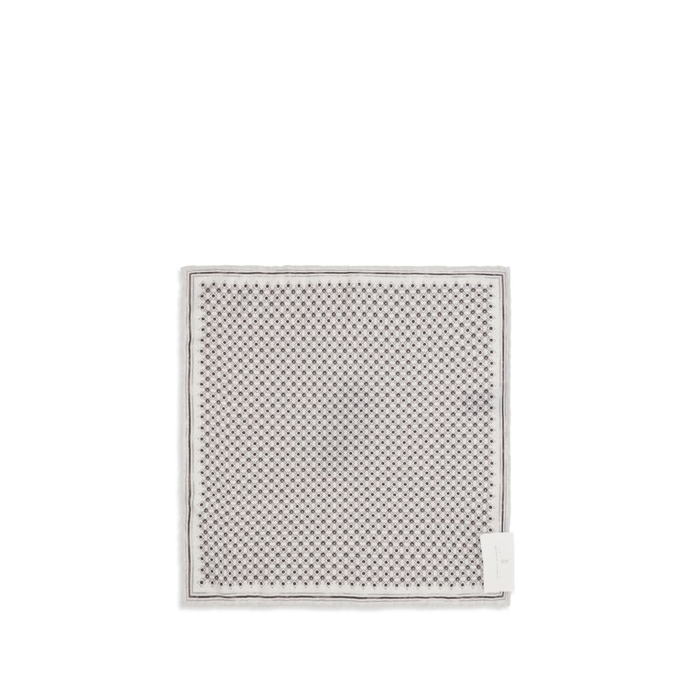 Brunello Cucinelli Gray Silk Scarf