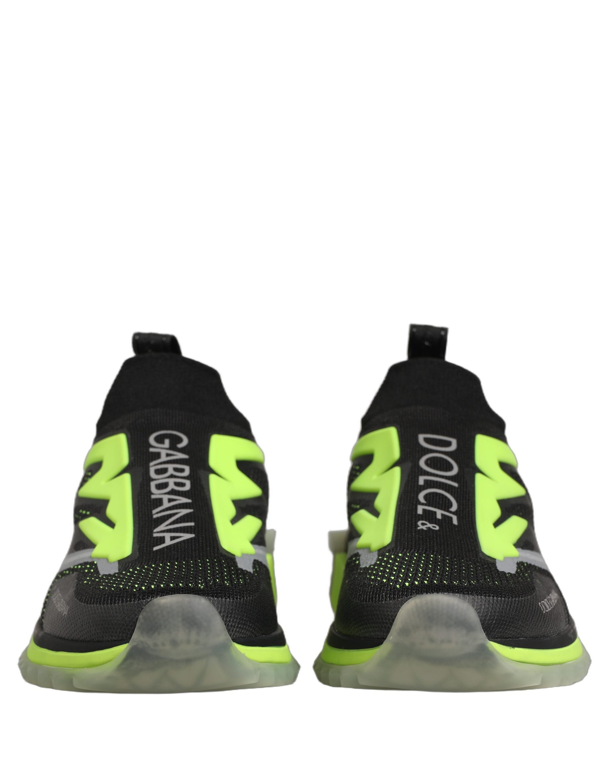 Dolce & Gabbana Black Green Sorrento Low Top Sneakers Shoes