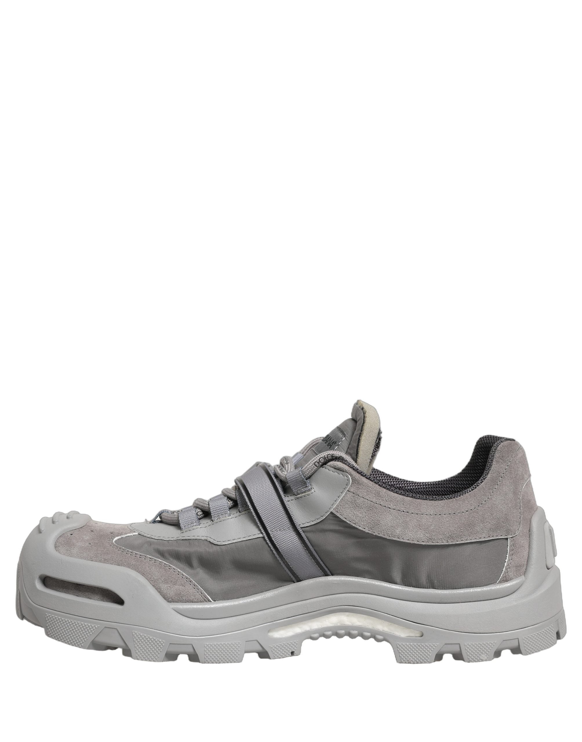 Dolce & Gabbana Gray Airmaster Panelled Low Top Men Sneakers Shoes