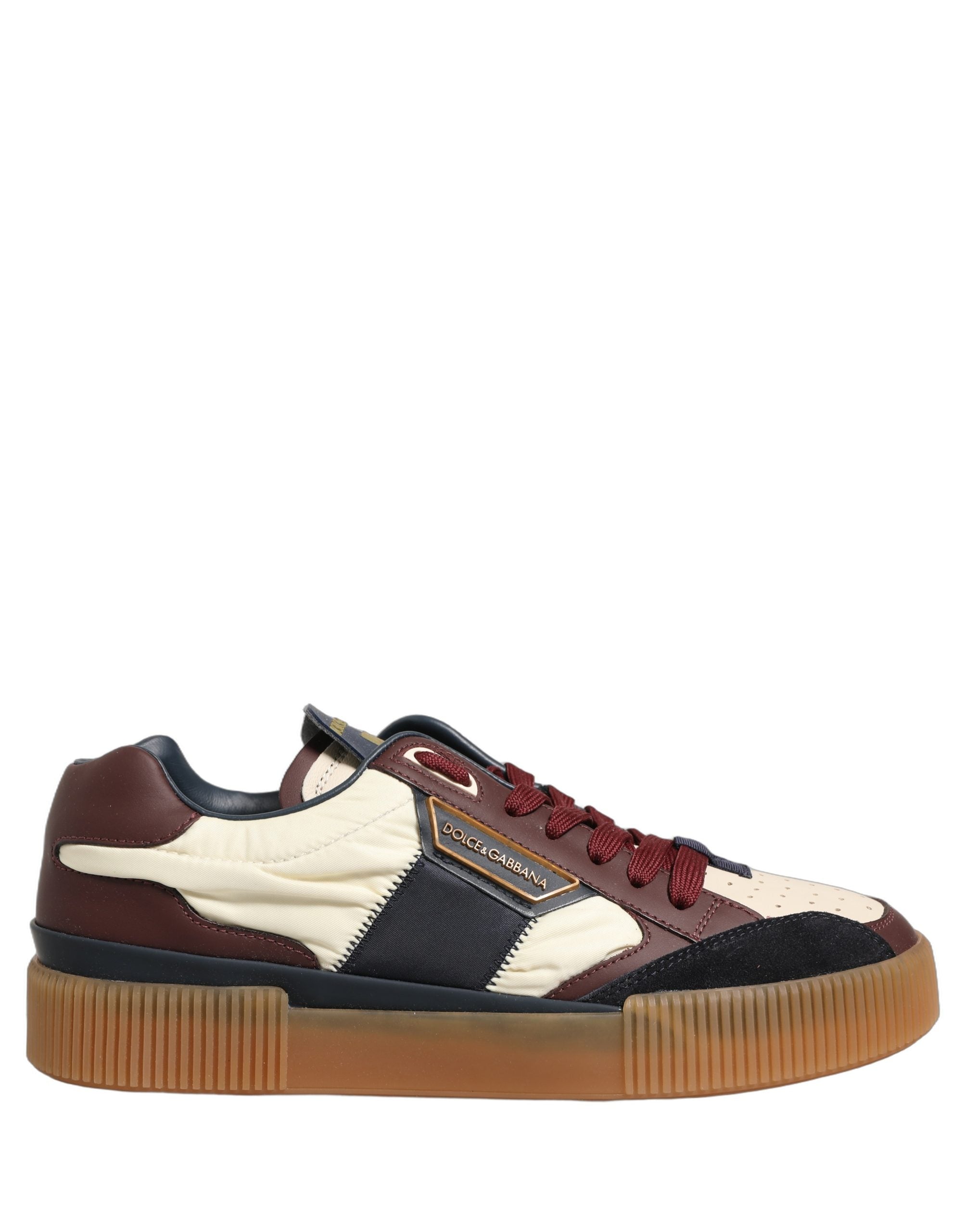 Dolce & Gabbana Multicolor Leather MIAMI Low Top Men Sneakers Shoes