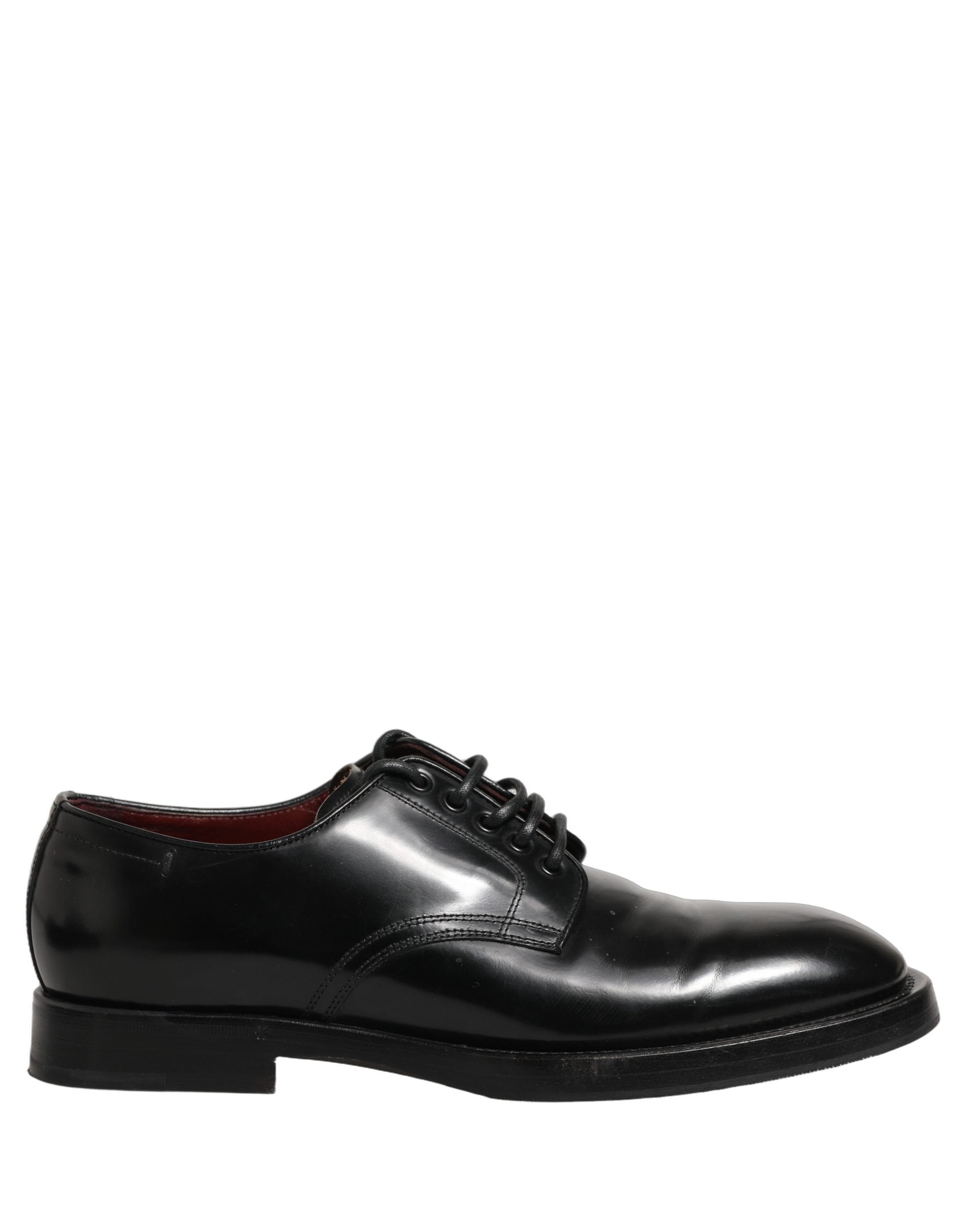 Dolce & Gabbana Black Leather Lace Up Derby Dress Men Shoes