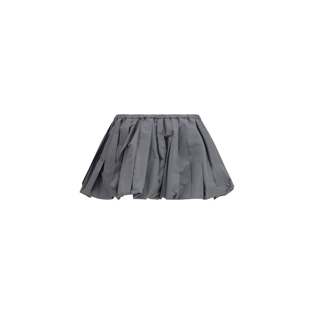 Miu Miu Gray Polyester Mini Skirt