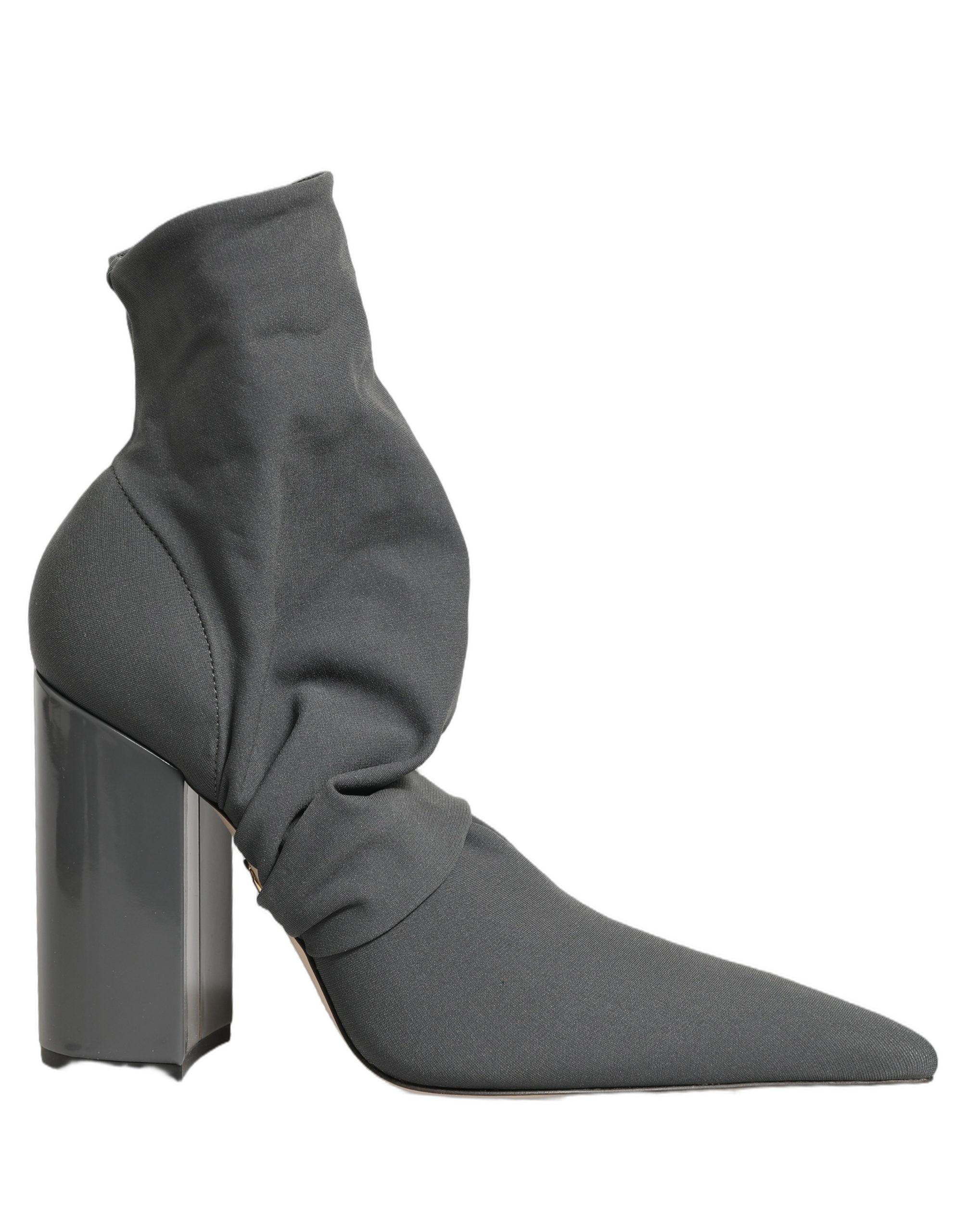 Dolce & Gabbana Gray Stretch Socks Heels Ankle Boots Shoes