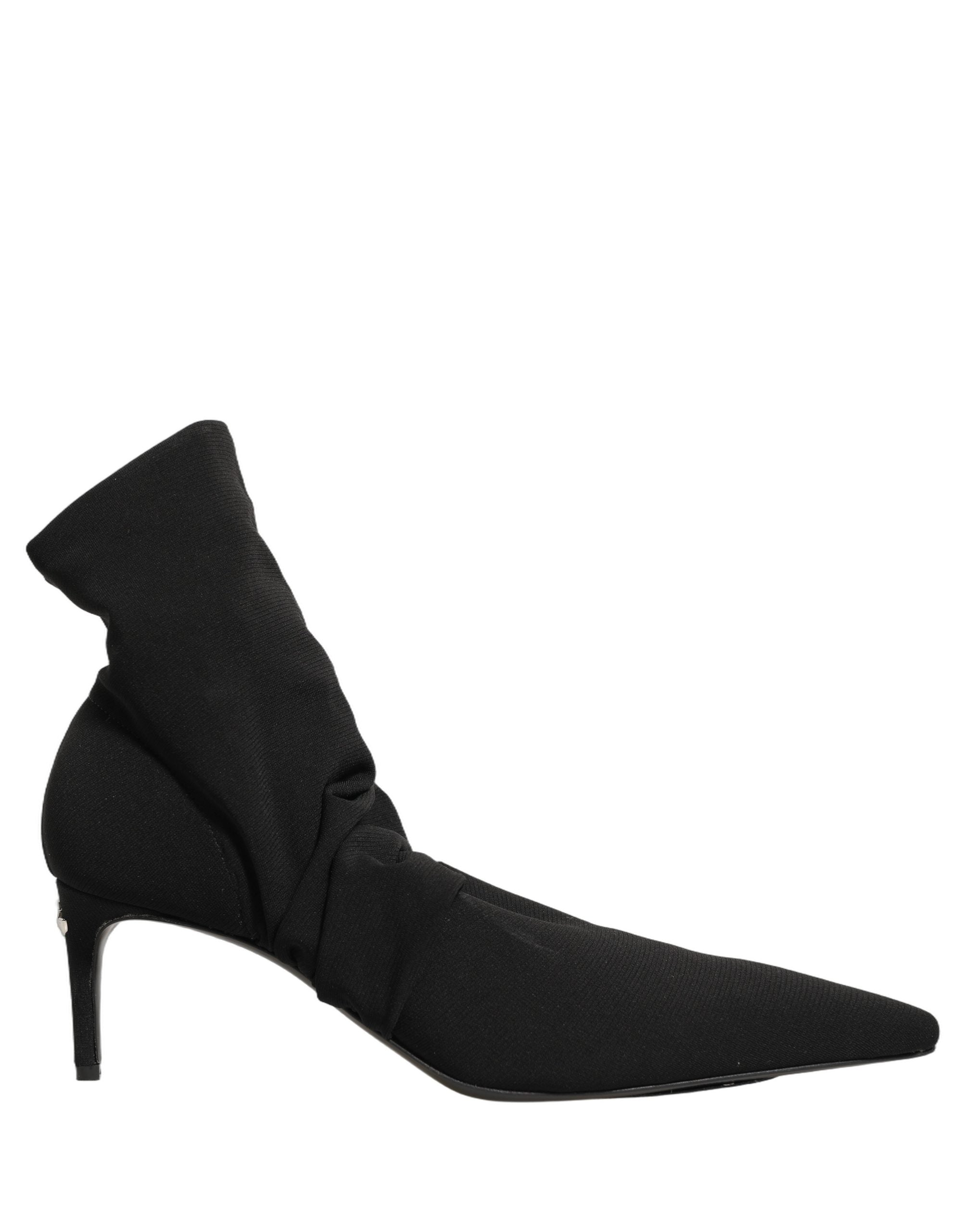 Dolce & Gabbana Black Stretch Socks Heels Ankle Boots Shoes