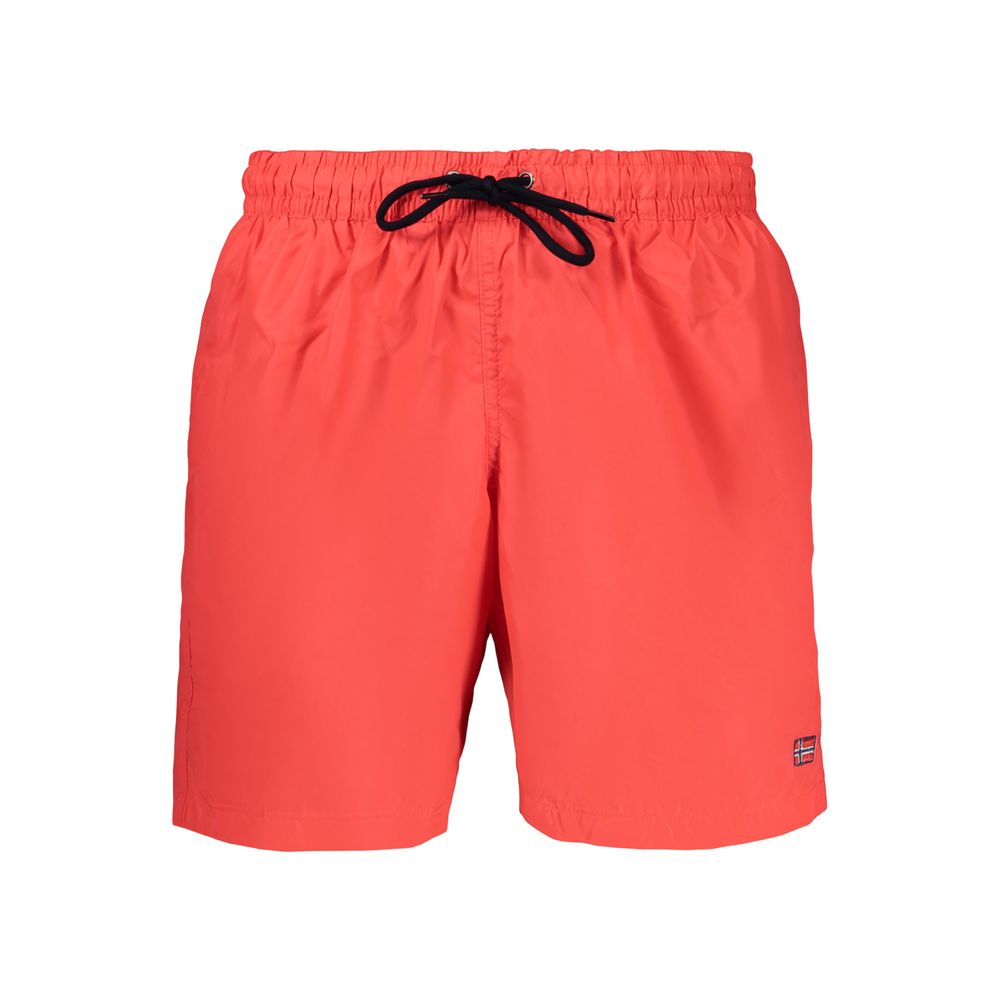 Norway 1963 Red Polyamide Men's Swim Boxer