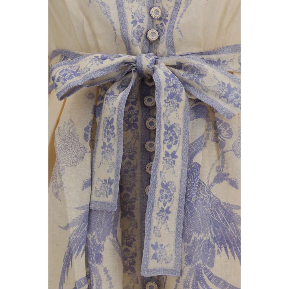 Zimmermann Multicolor Linen Casual Dress