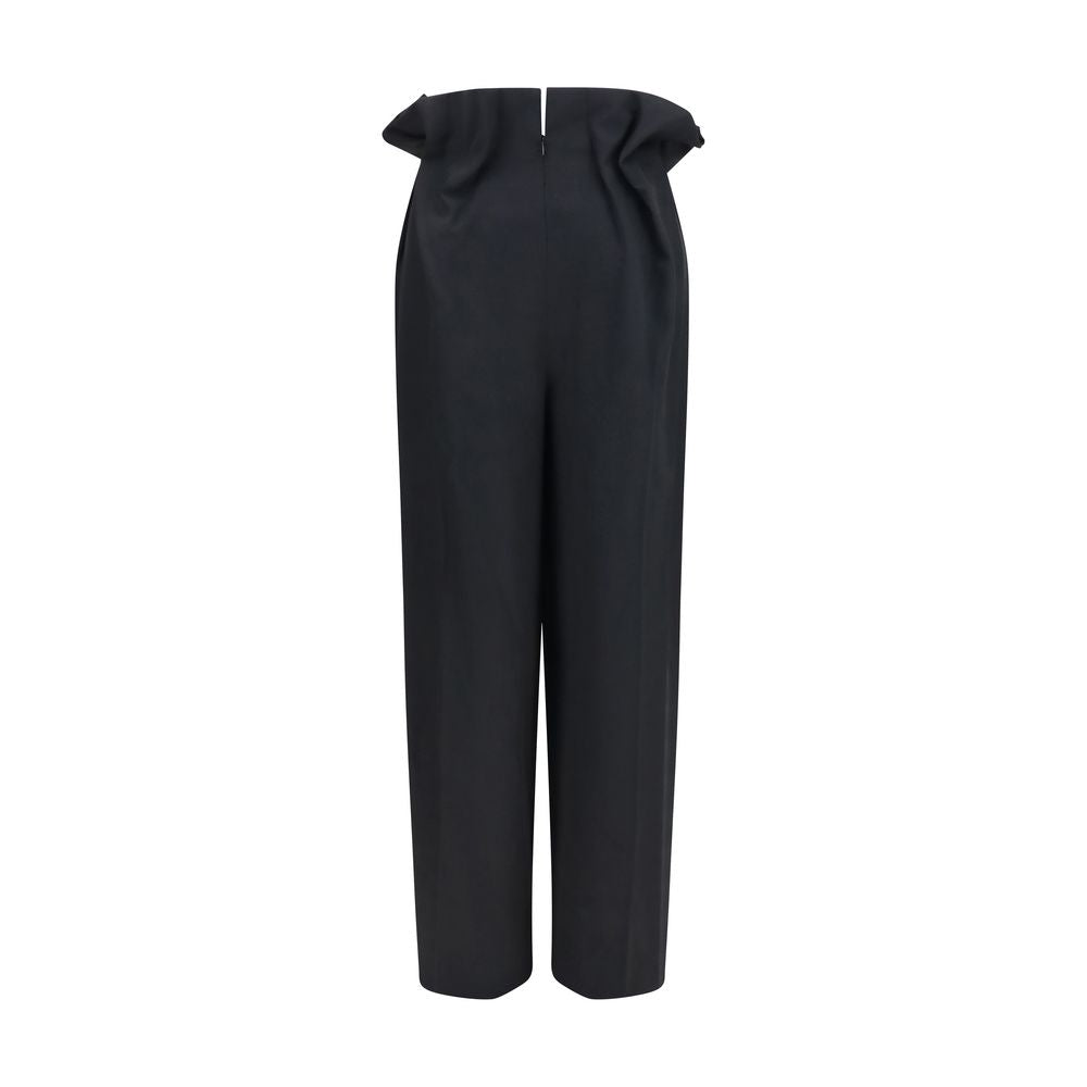 Khaite Black Wool Oves Aries Casual Pants