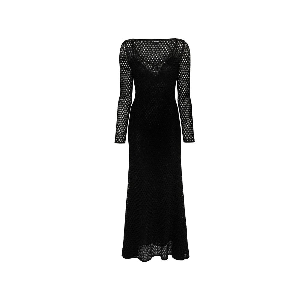 Tom Ford Black Metallic Fibre Casual Dress