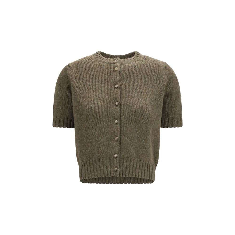 Khaite Bicolor Cashmere Cardigan
