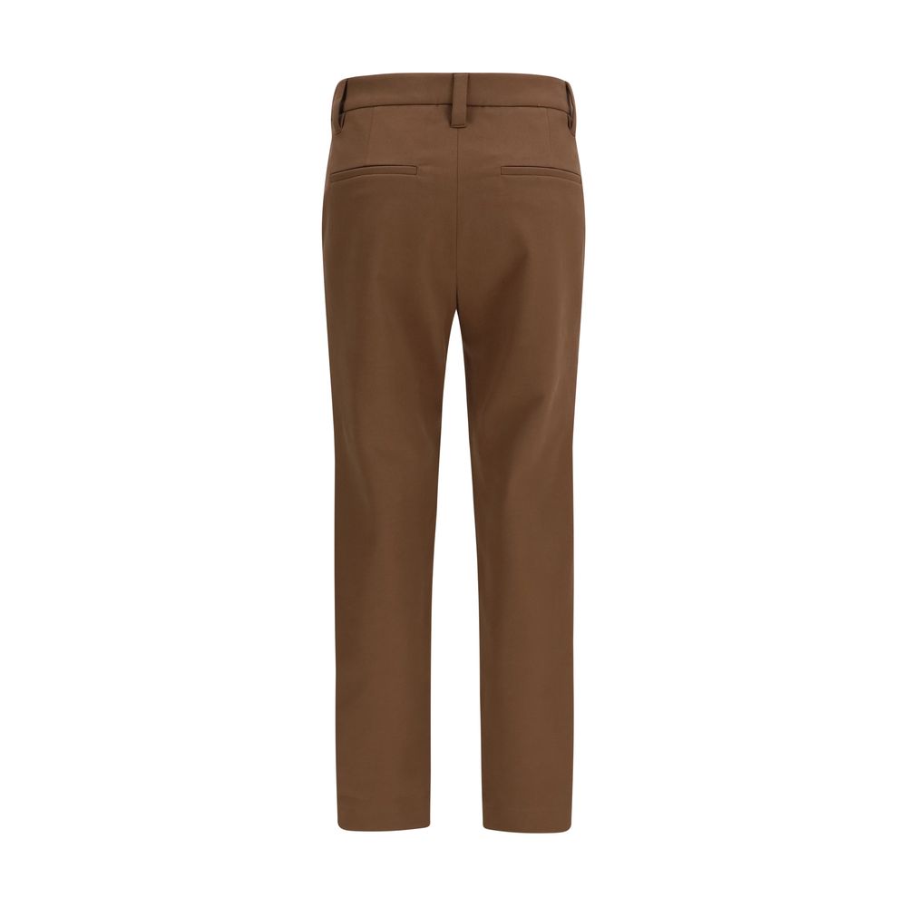 Brunello Cucinelli Brown Elastane Casual Pants