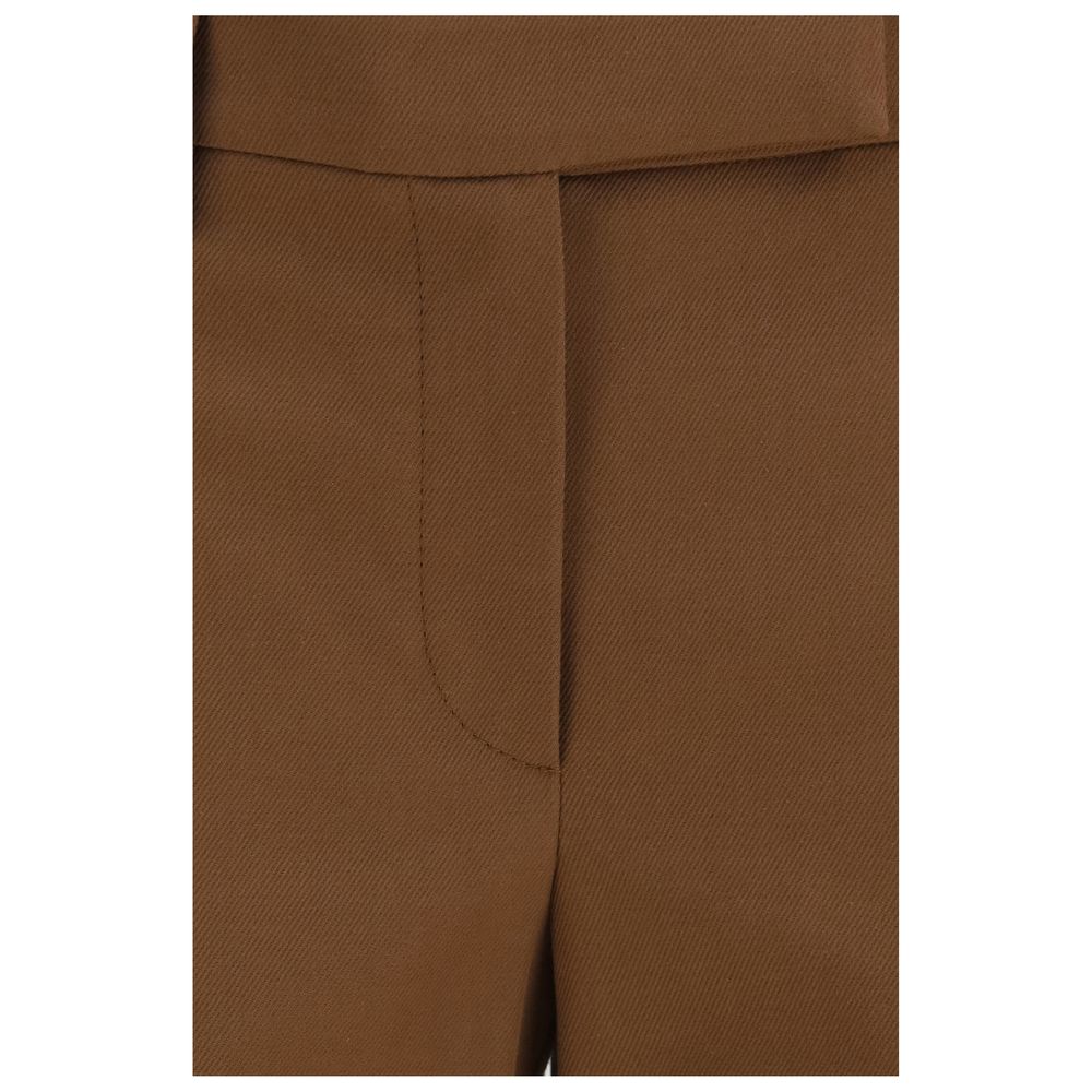 Brunello Cucinelli Brown Elastane Casual Pants