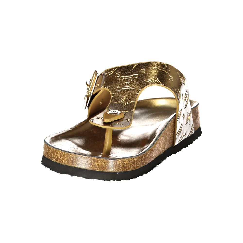 Laura Biagiotti Bronze Polyurethane Women's Sandal